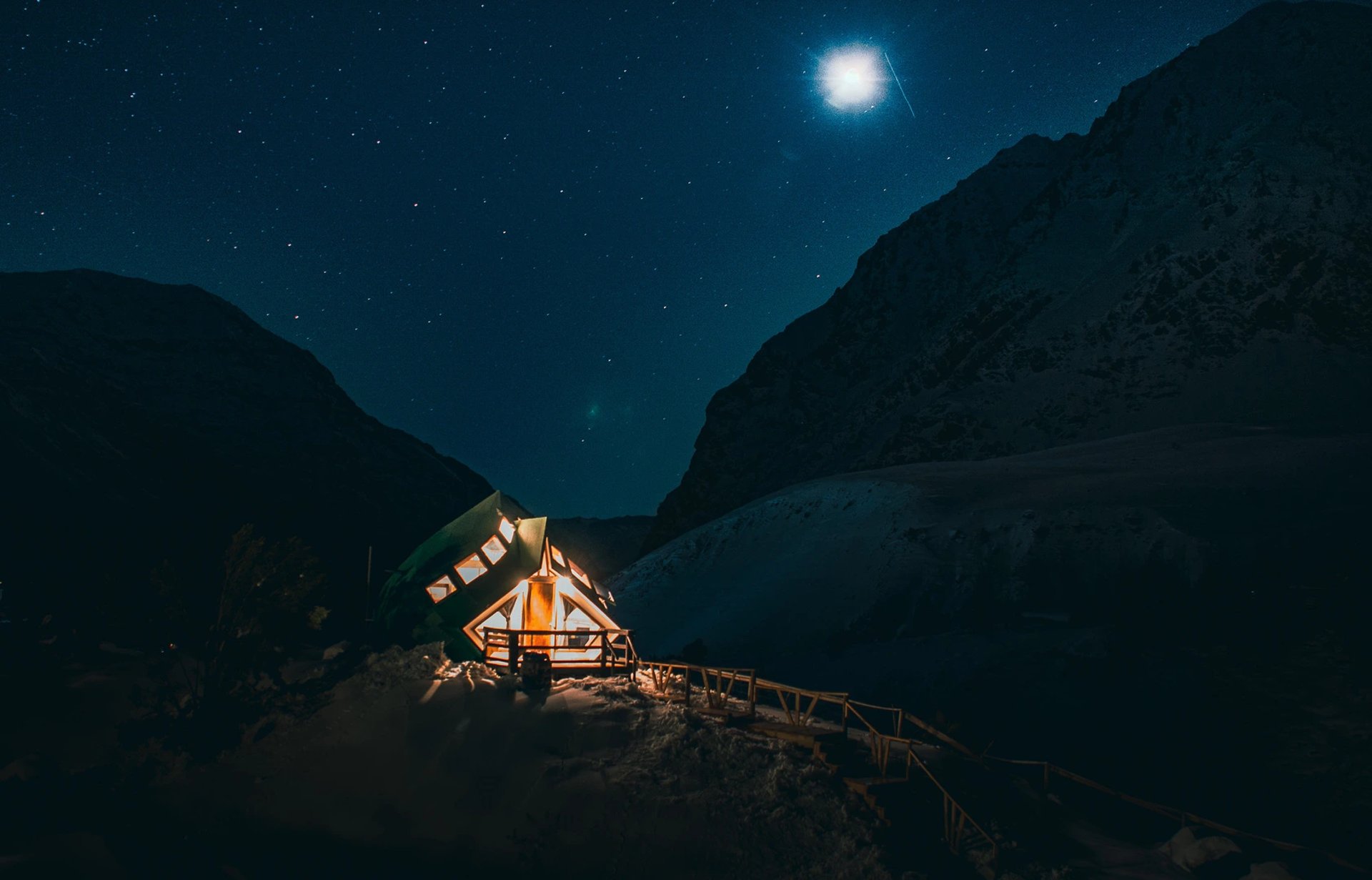 Domo bajo una noche estrellada Cajón del Maipo