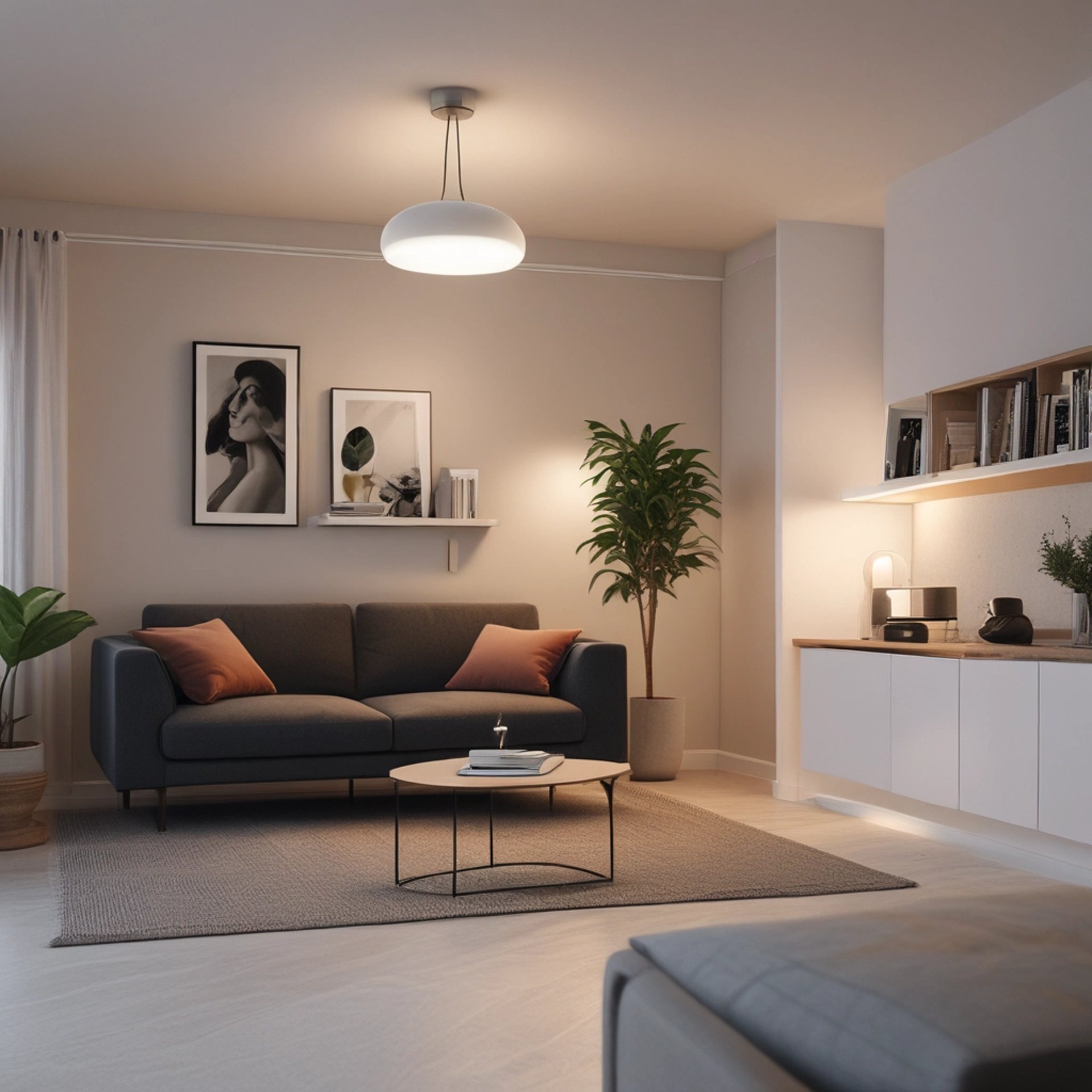 an abstract photo of a curved building with a blue sky in the background