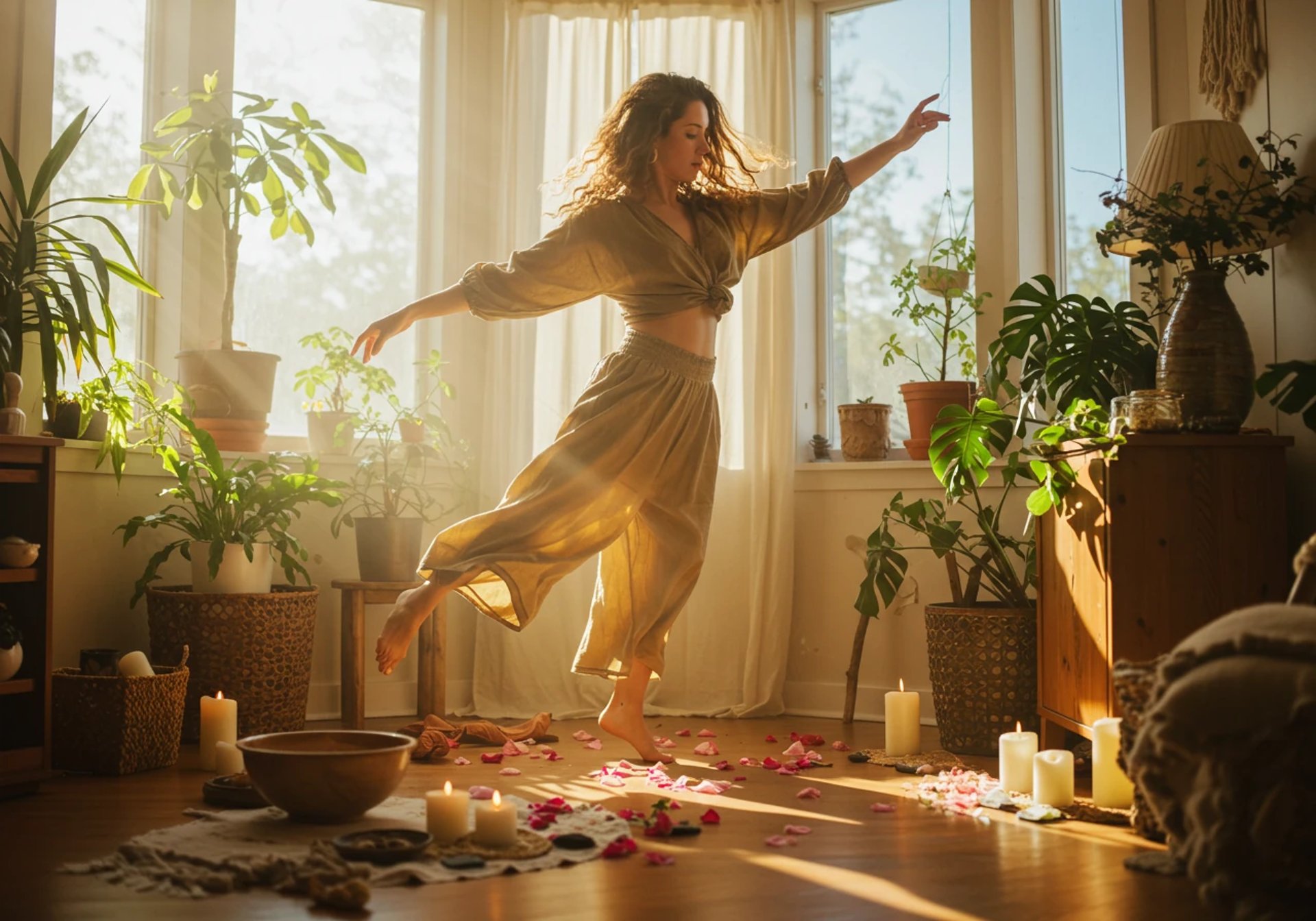 Pyhä feminiinisyys arjessa, tanssien | © Muse Within 2025