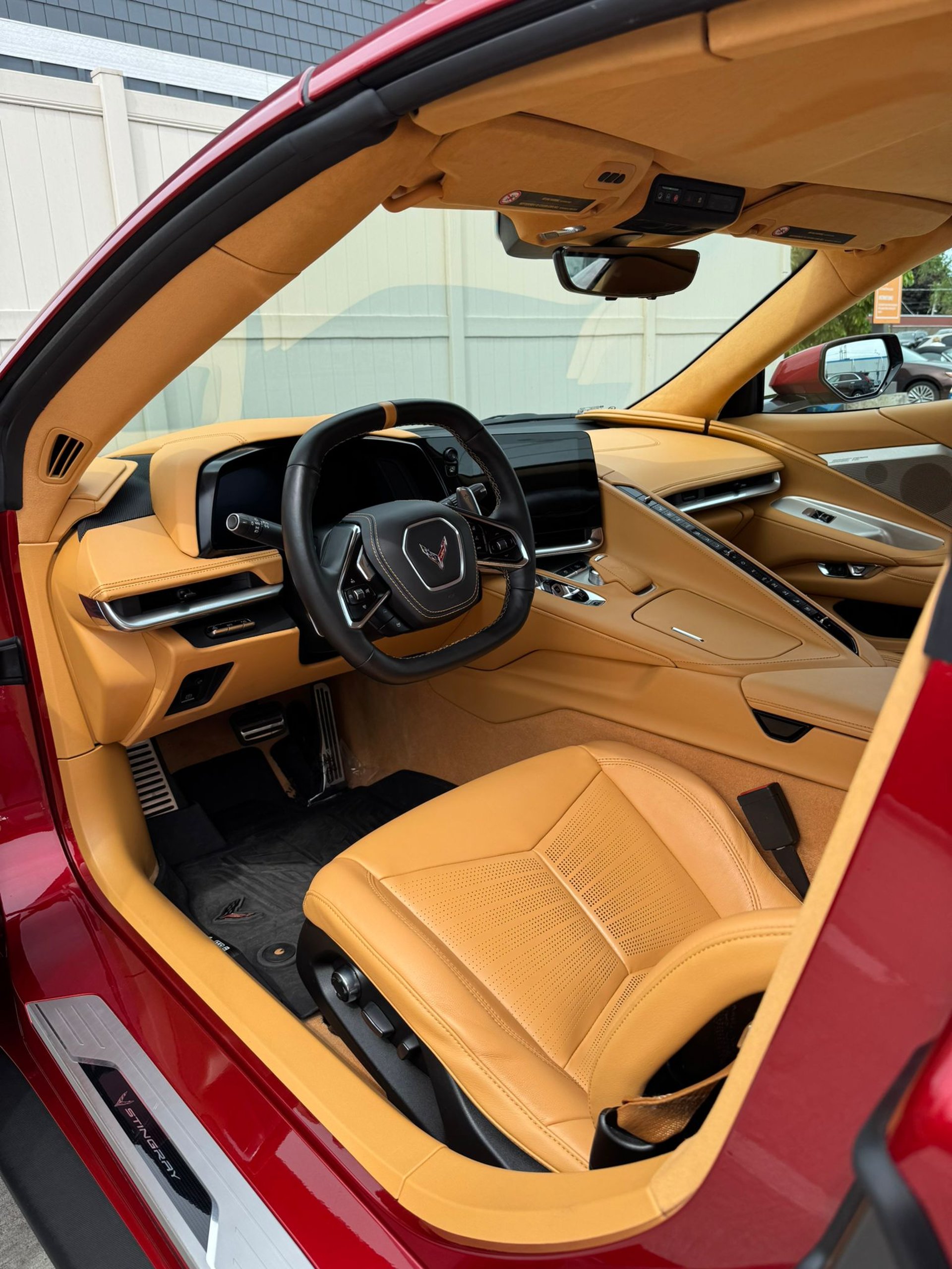red and black honda steering wheel