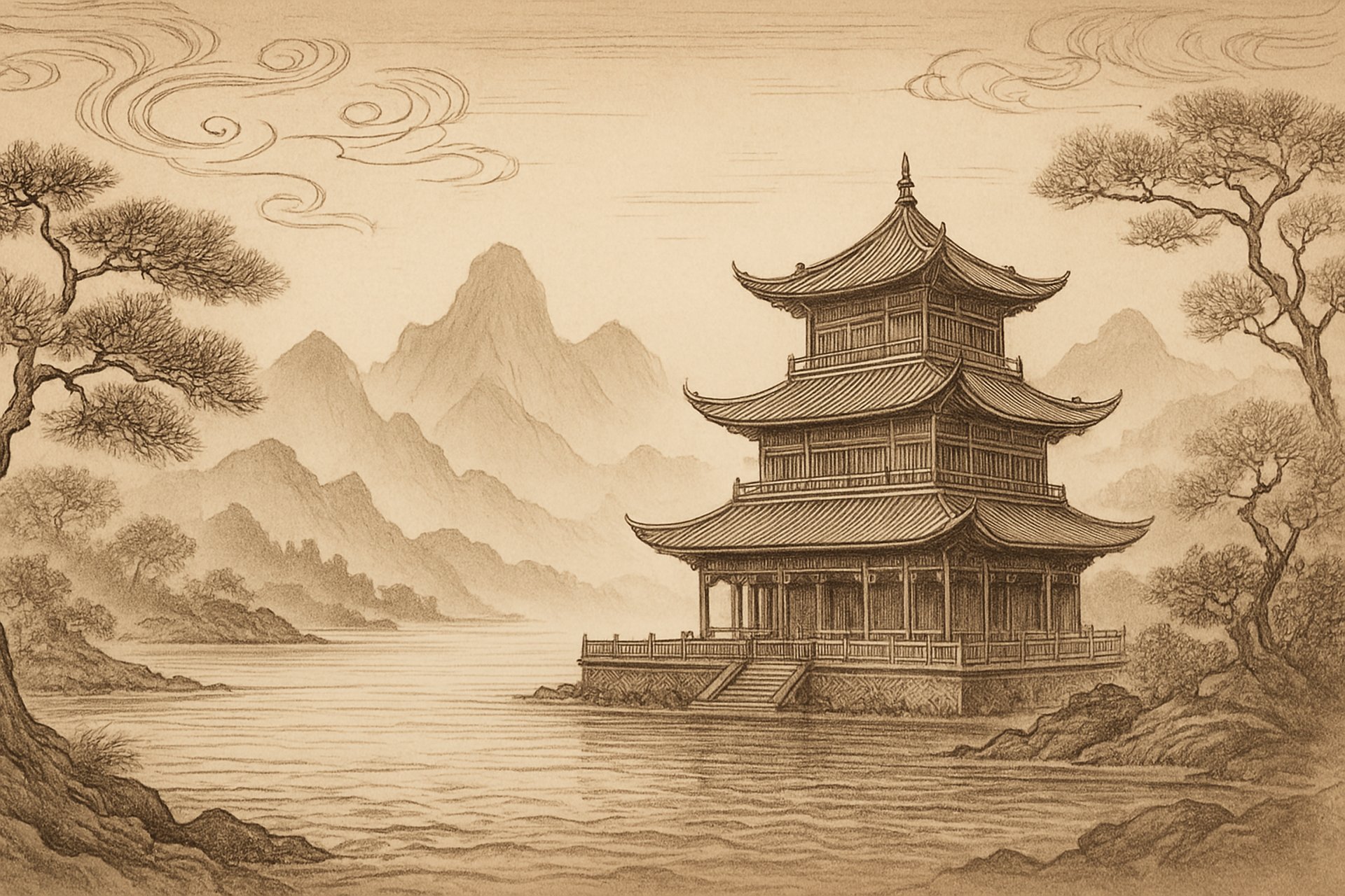 an abstract photo of a curved building with a blue sky in the background