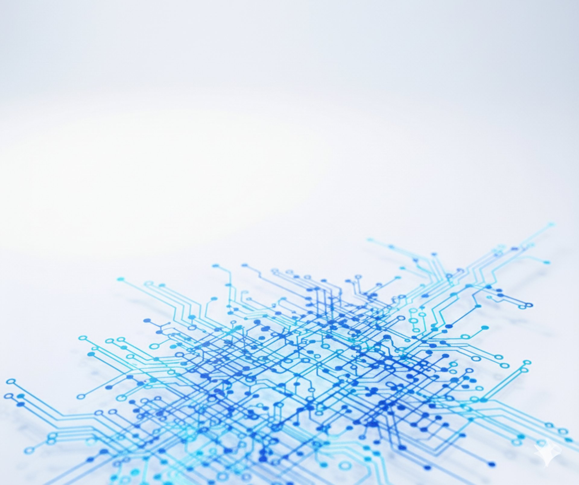 a blue background with lines and dots