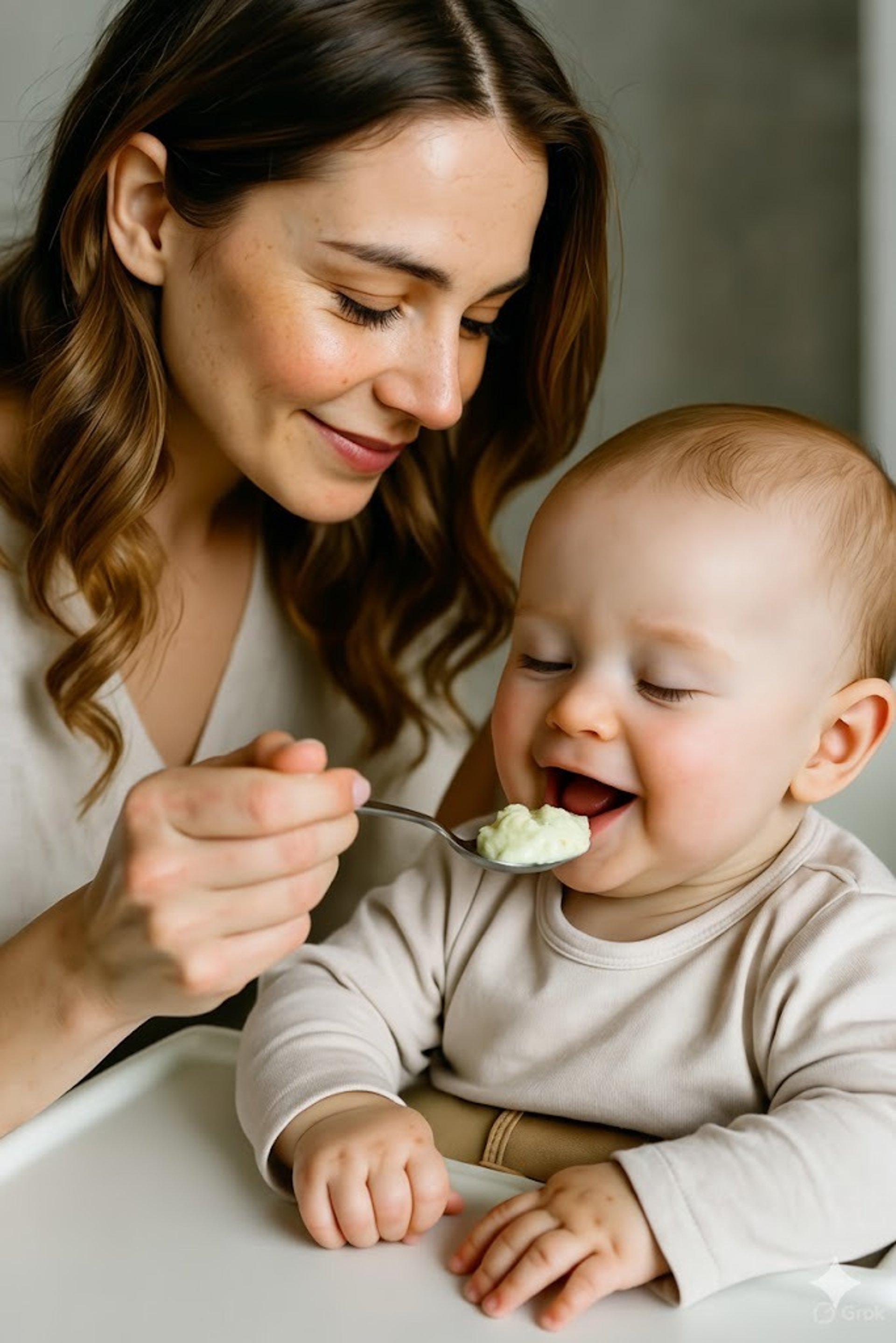 toddler eating vegetable in bowl