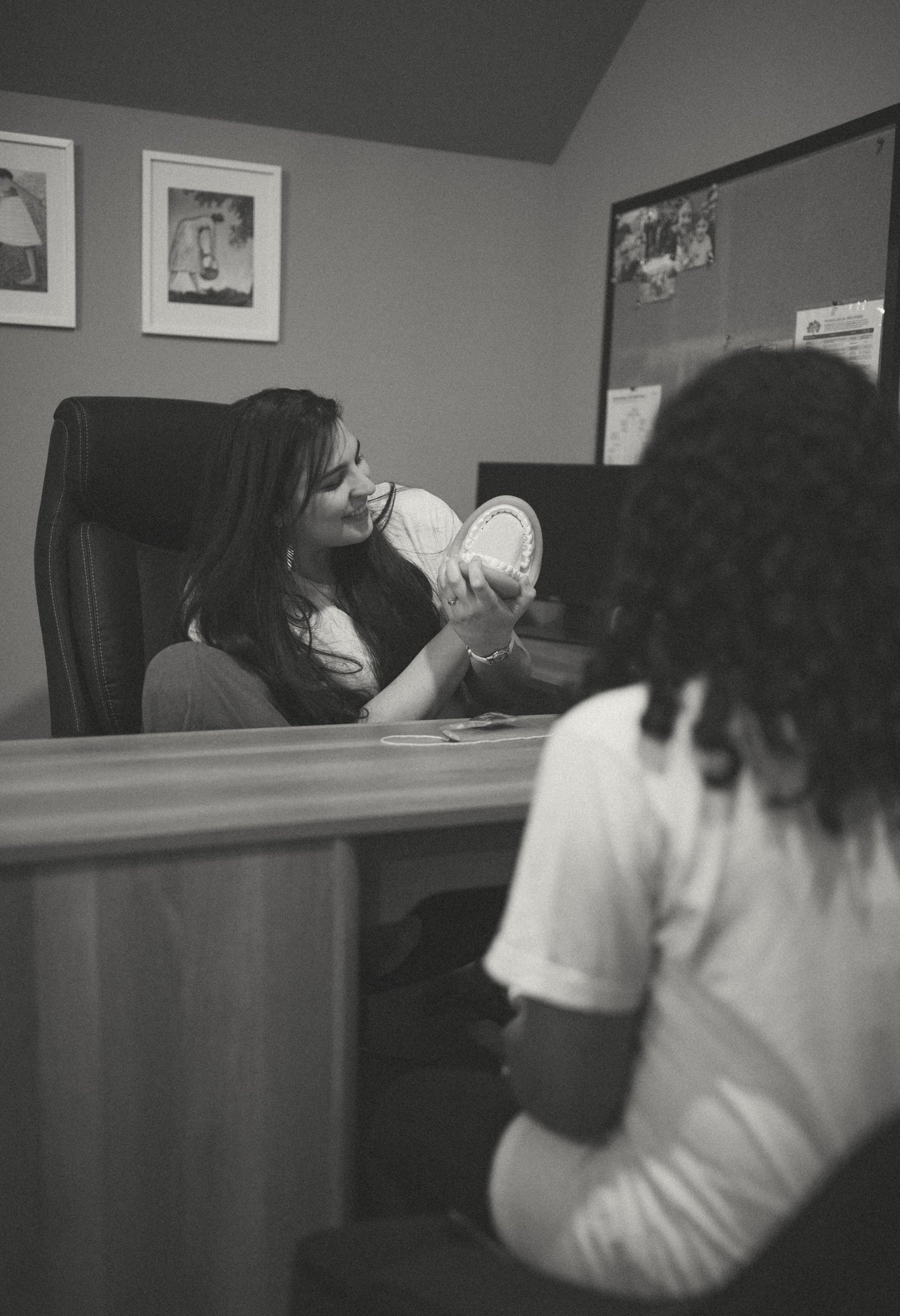 green leaf in black background
