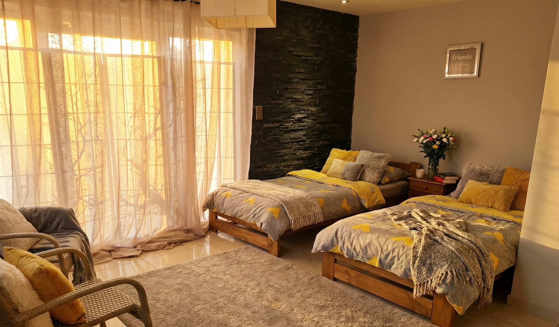 black and white bed linen