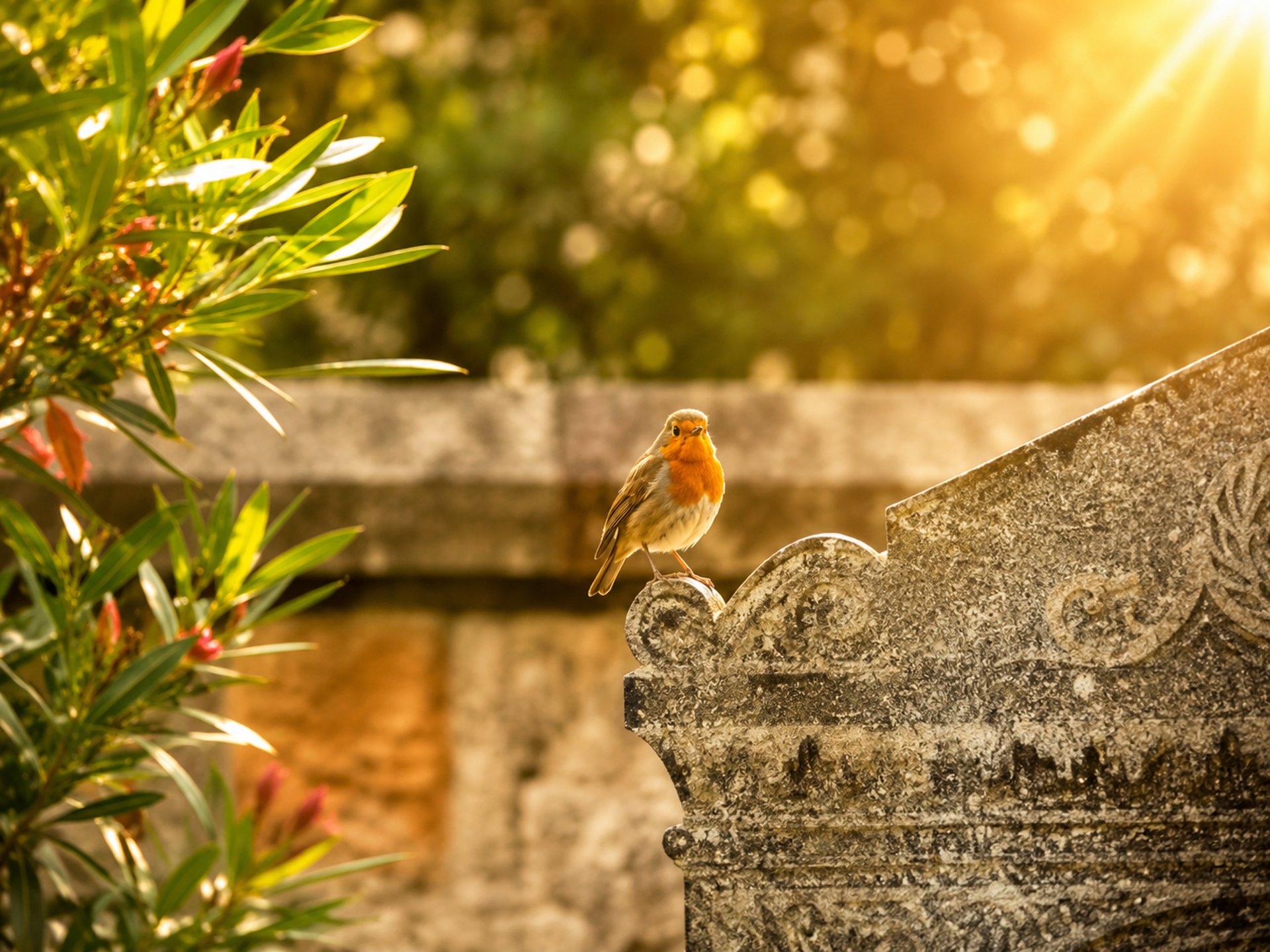 brown and white bird on gray concrete fence during daytime