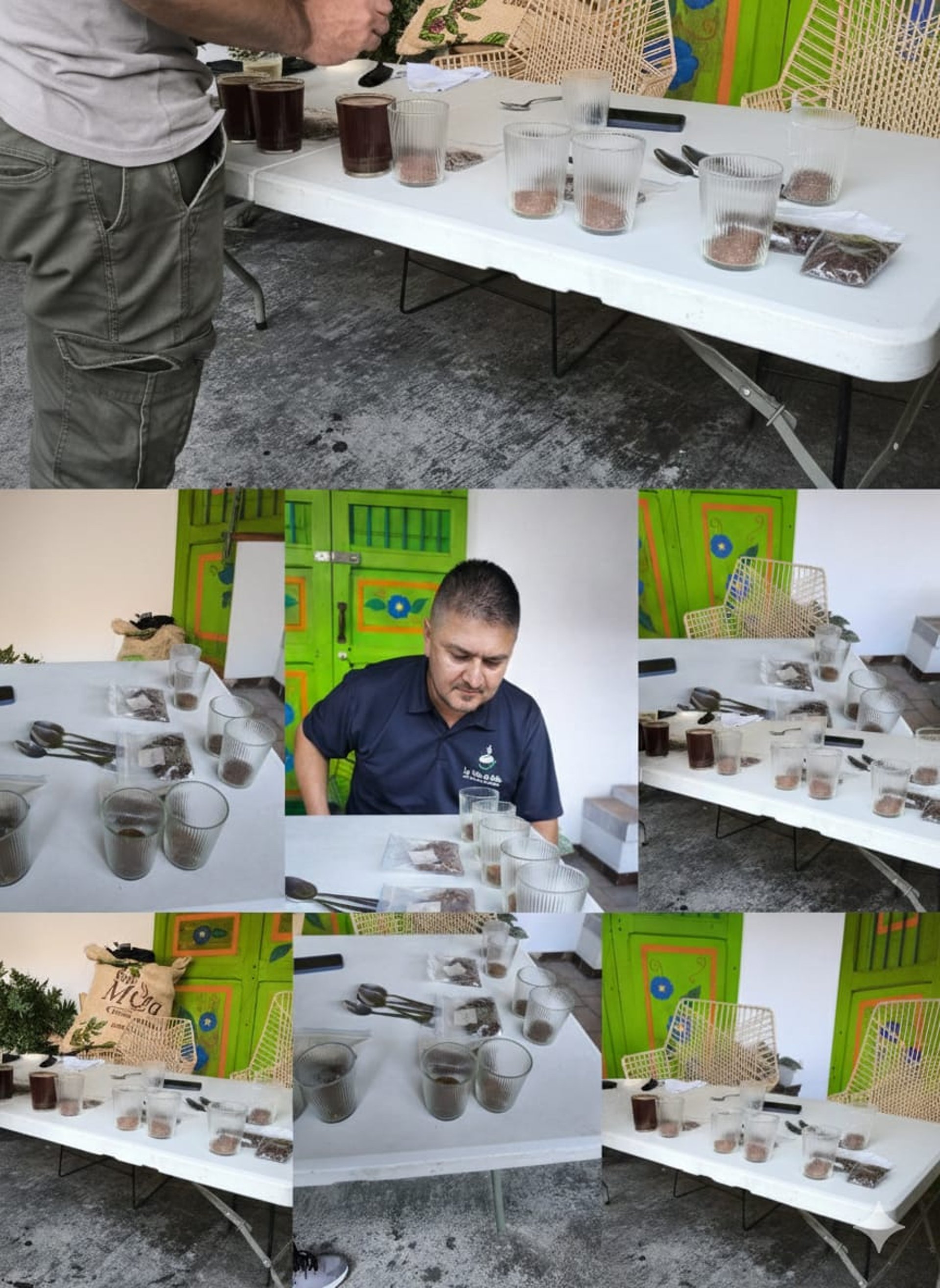 an abstract photo of a curved building with a blue sky in the background