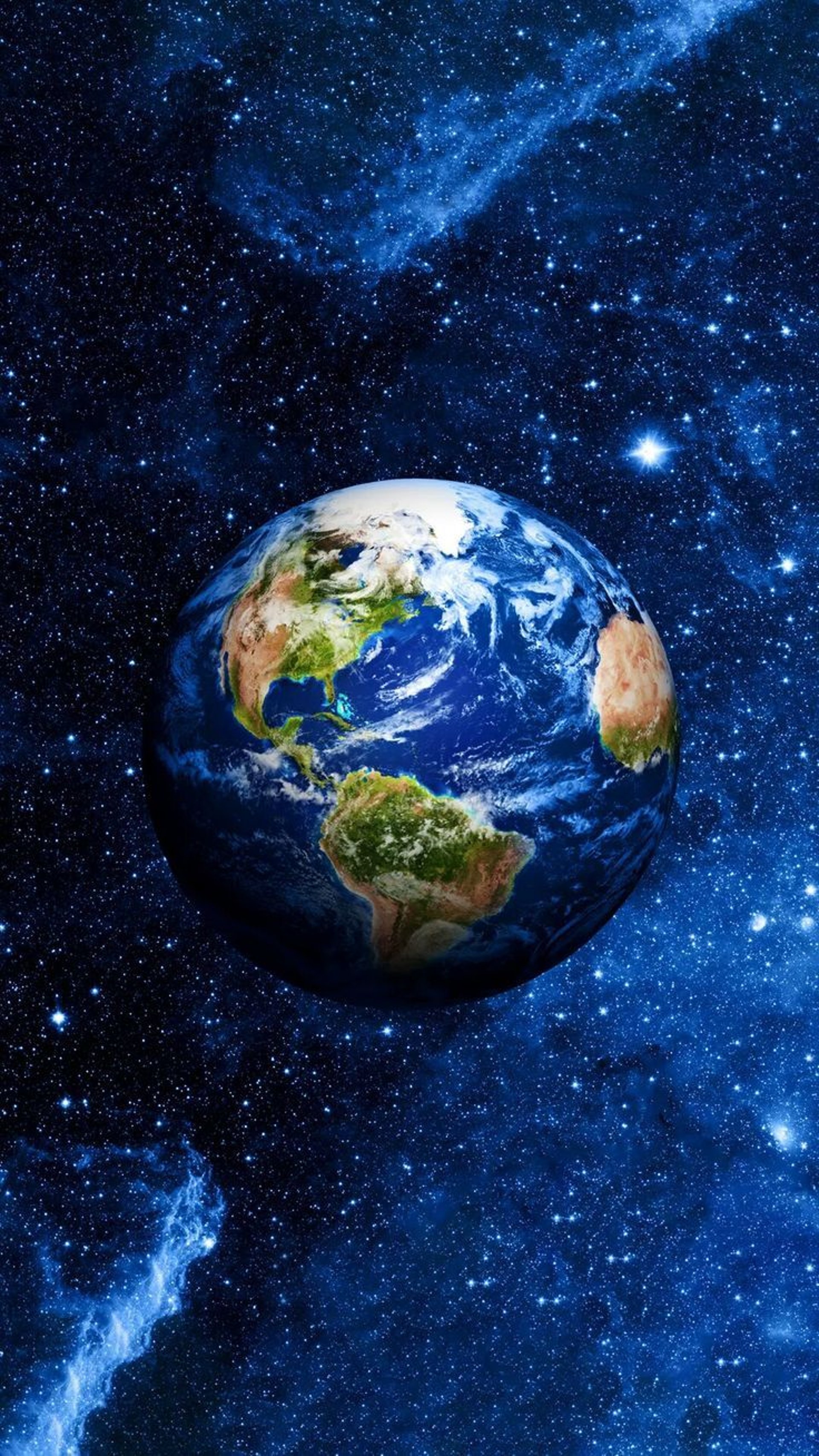 a view of the earth from space at night