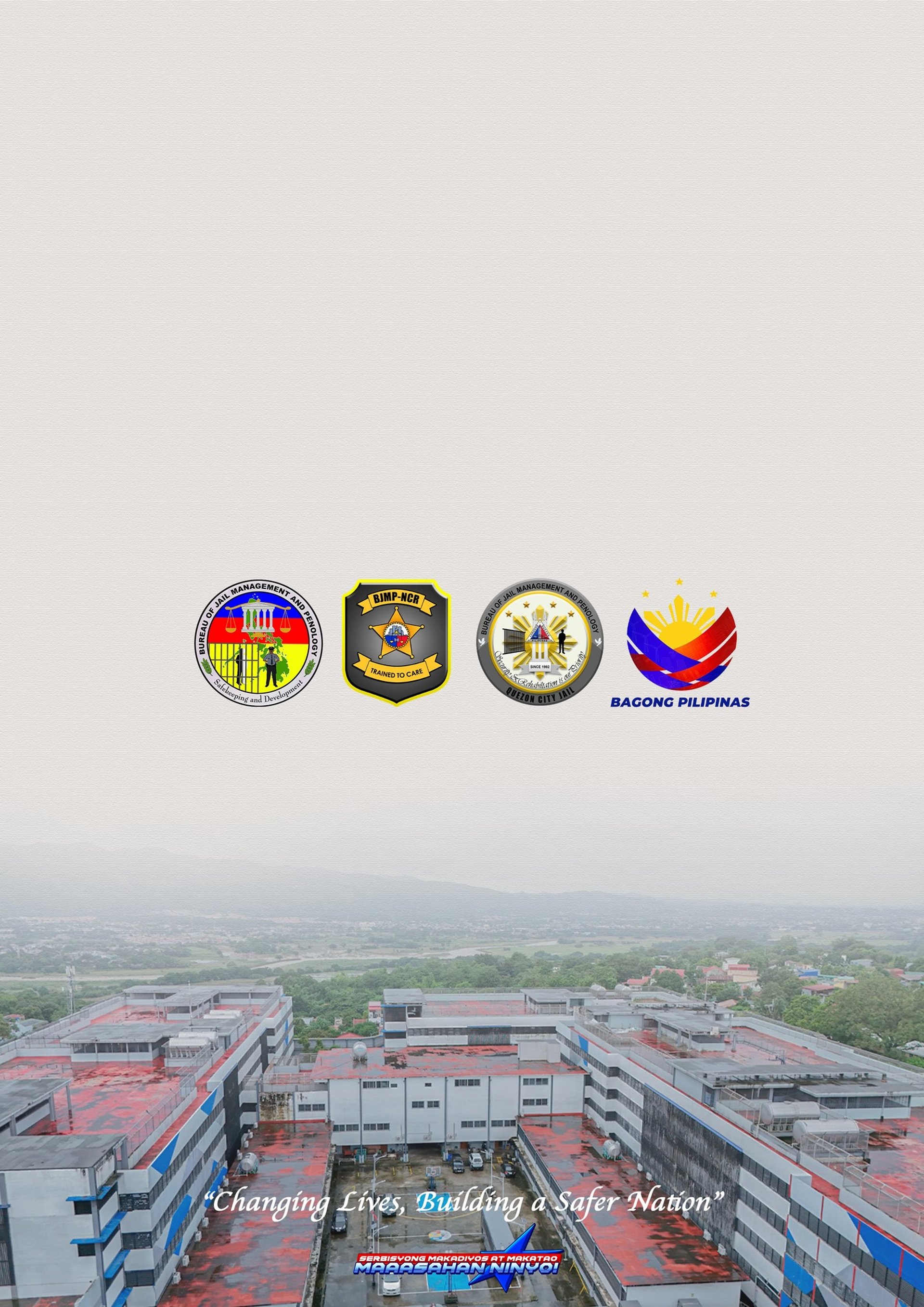 an abstract photo of a curved building with a blue sky in the background