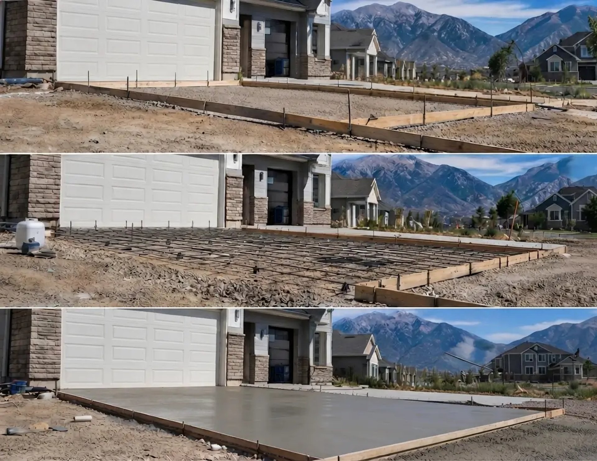 Step-by-step concrete process in South Jordan, UT