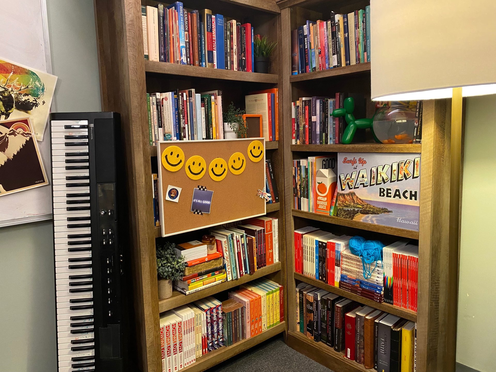 an abstract photo of a curved building with a blue sky in the background