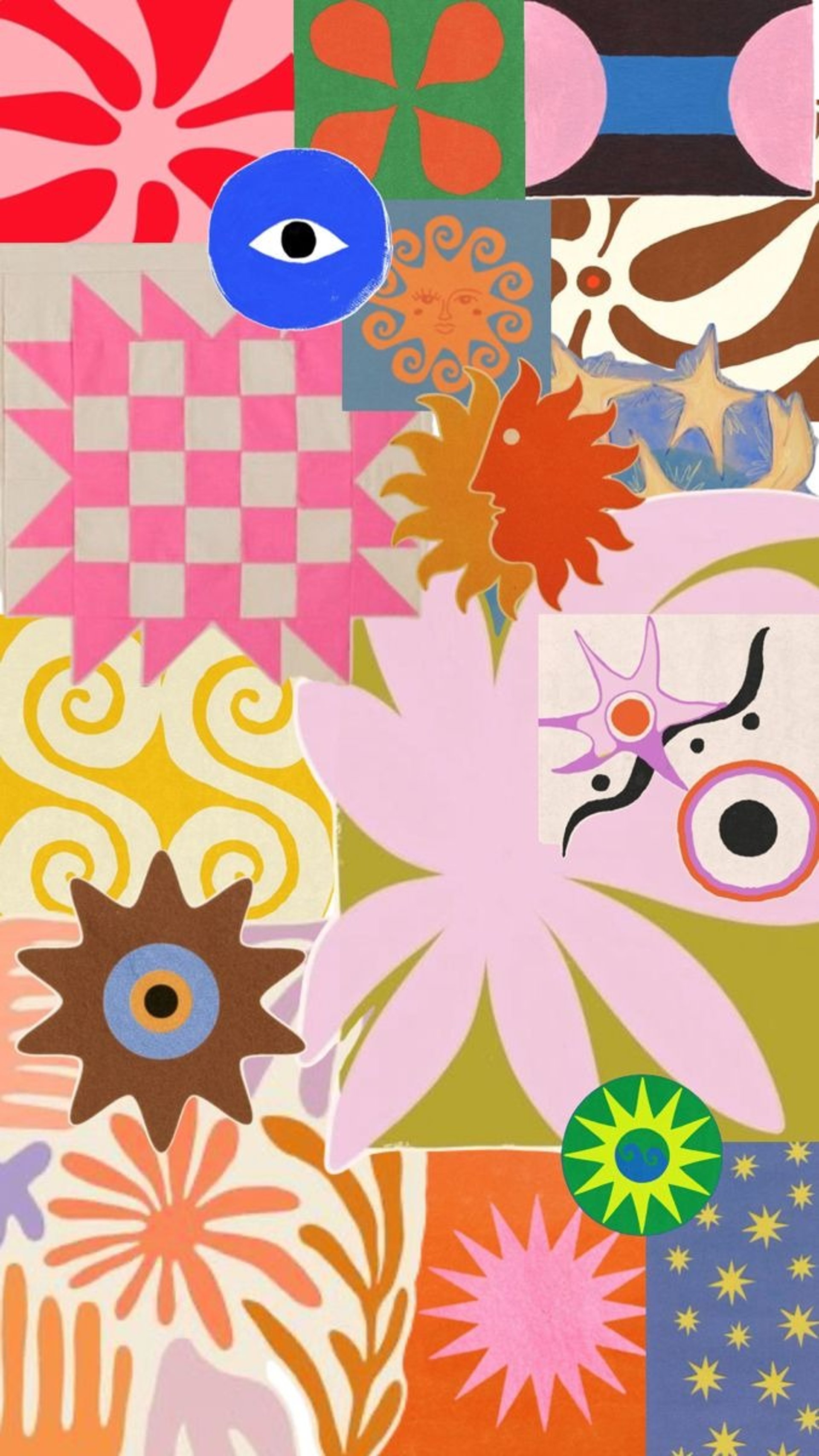 Un patchwork de motifs comme un imprimé textile très coloré spécial Le Lab Couture