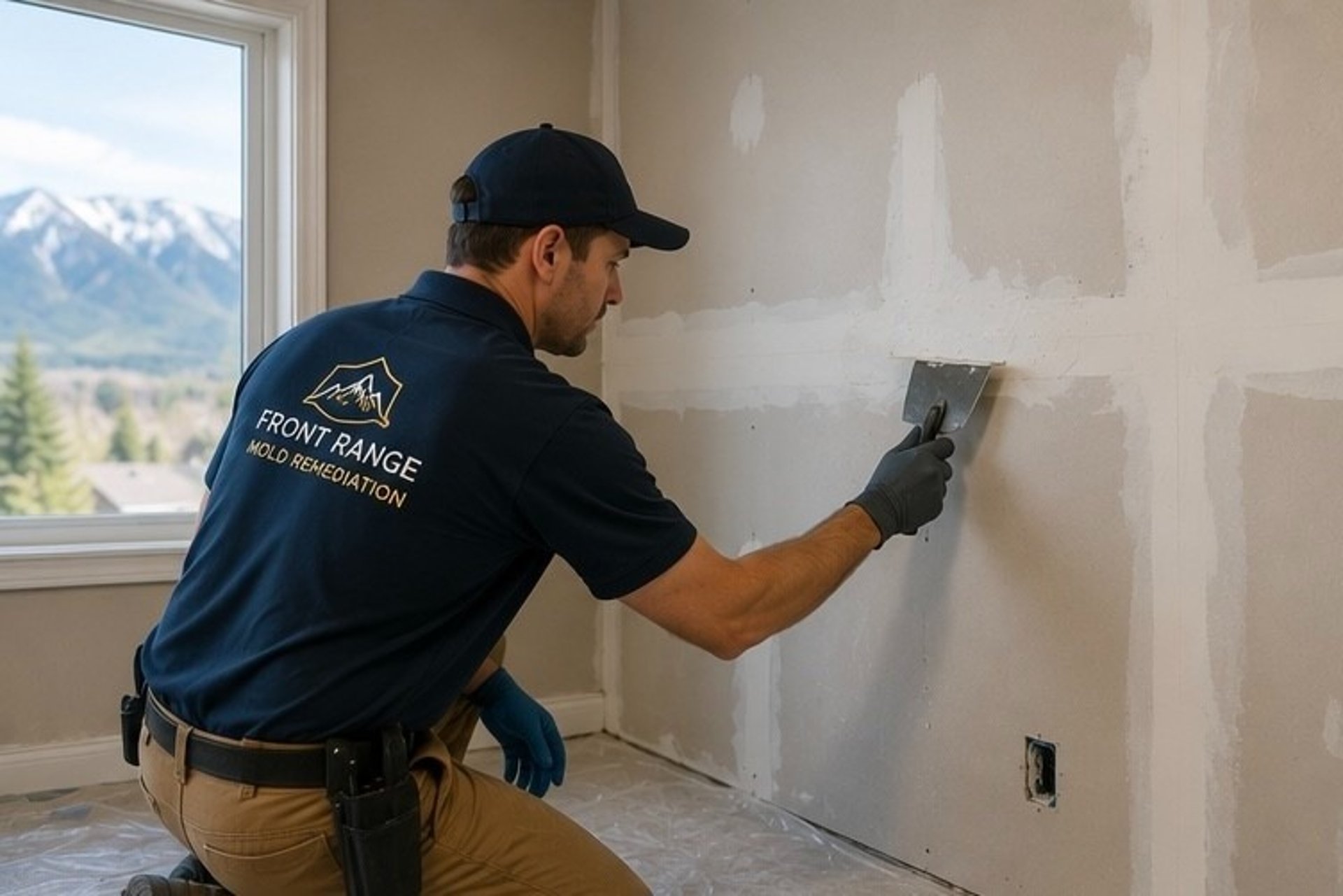 mold damage restoration specialist repairing water damaged drywall and structural materials in Colorado Springs residential
