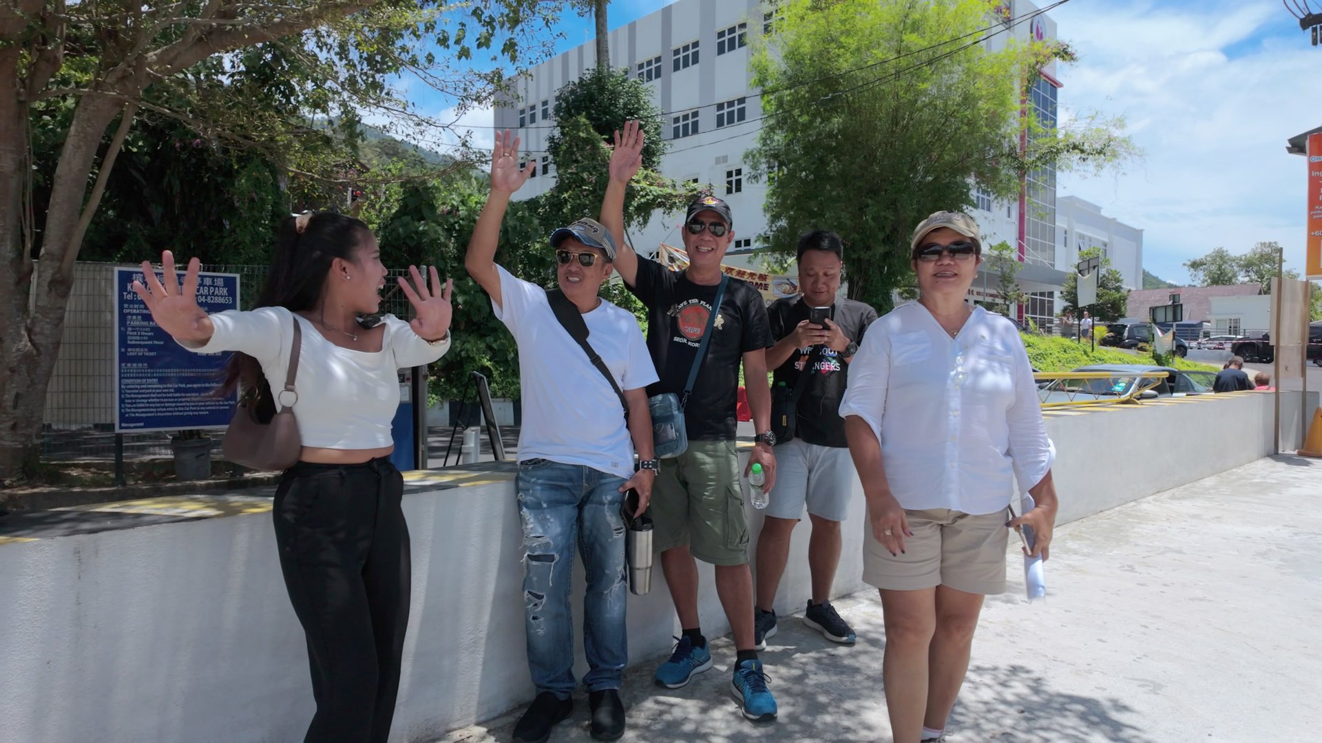 an abstract photo of a curved building with a blue sky in the background