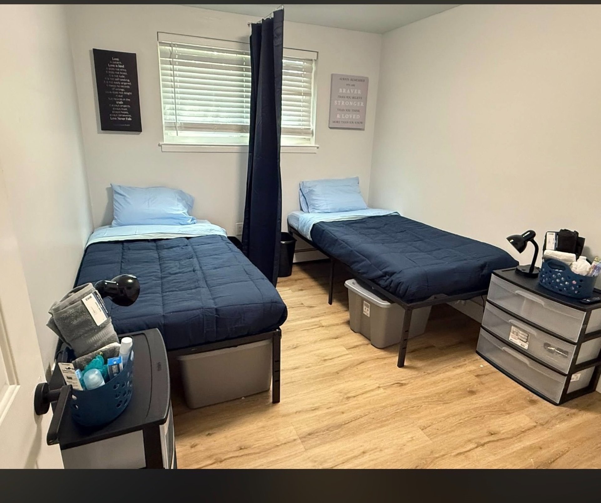 an abstract photo of a curved building with a blue sky in the background