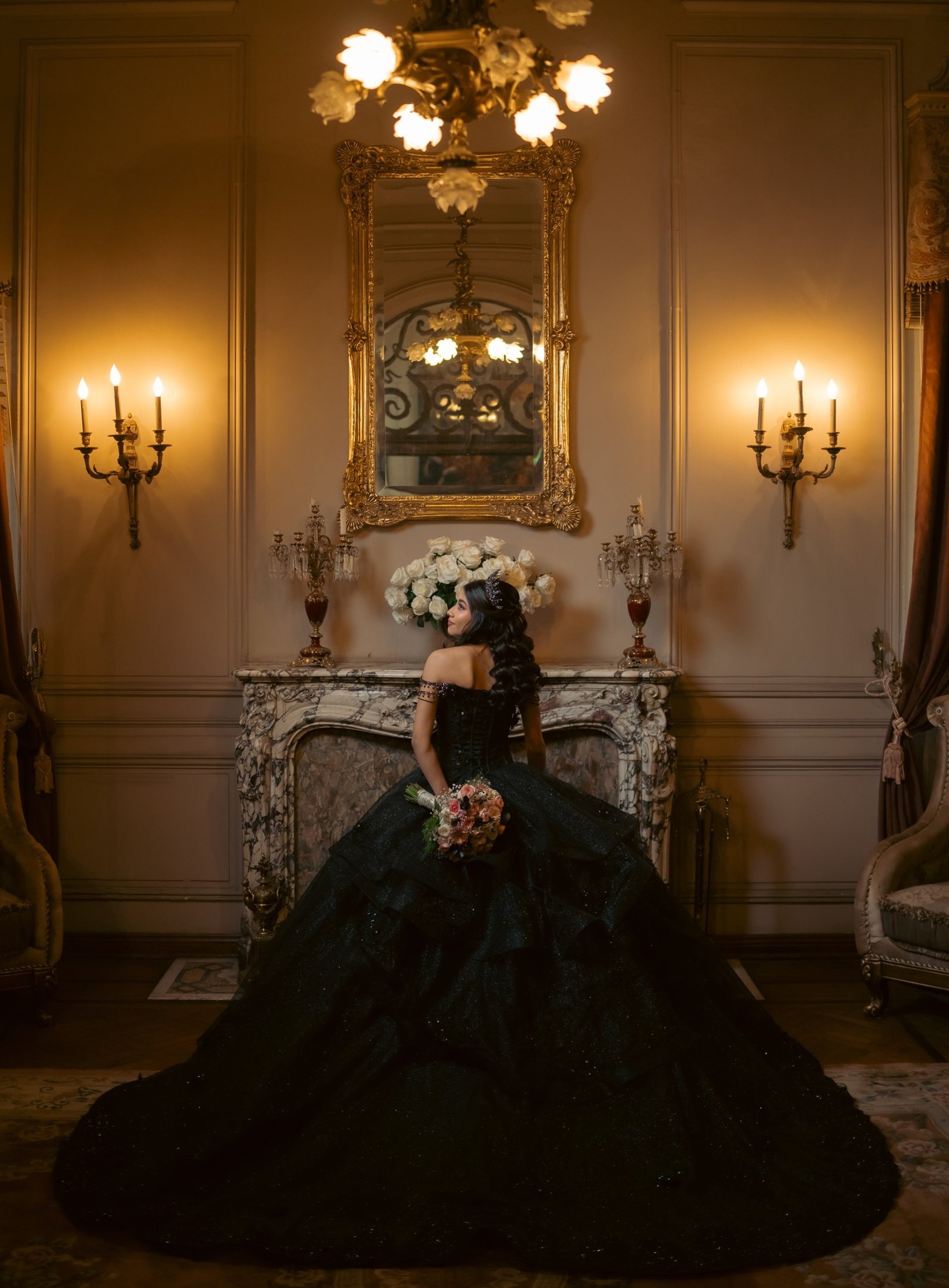 an abstract photo of a curved building with a blue sky in the background