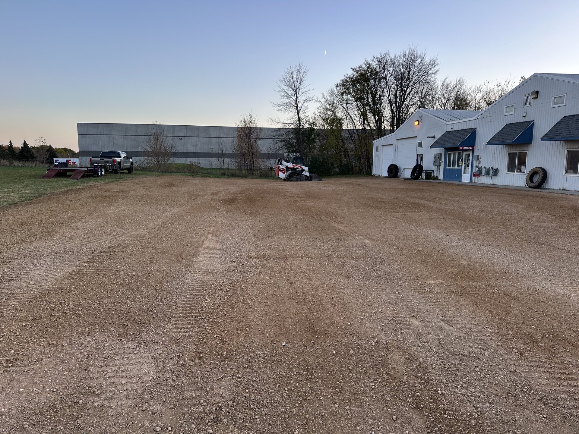 grading of a commercial pad