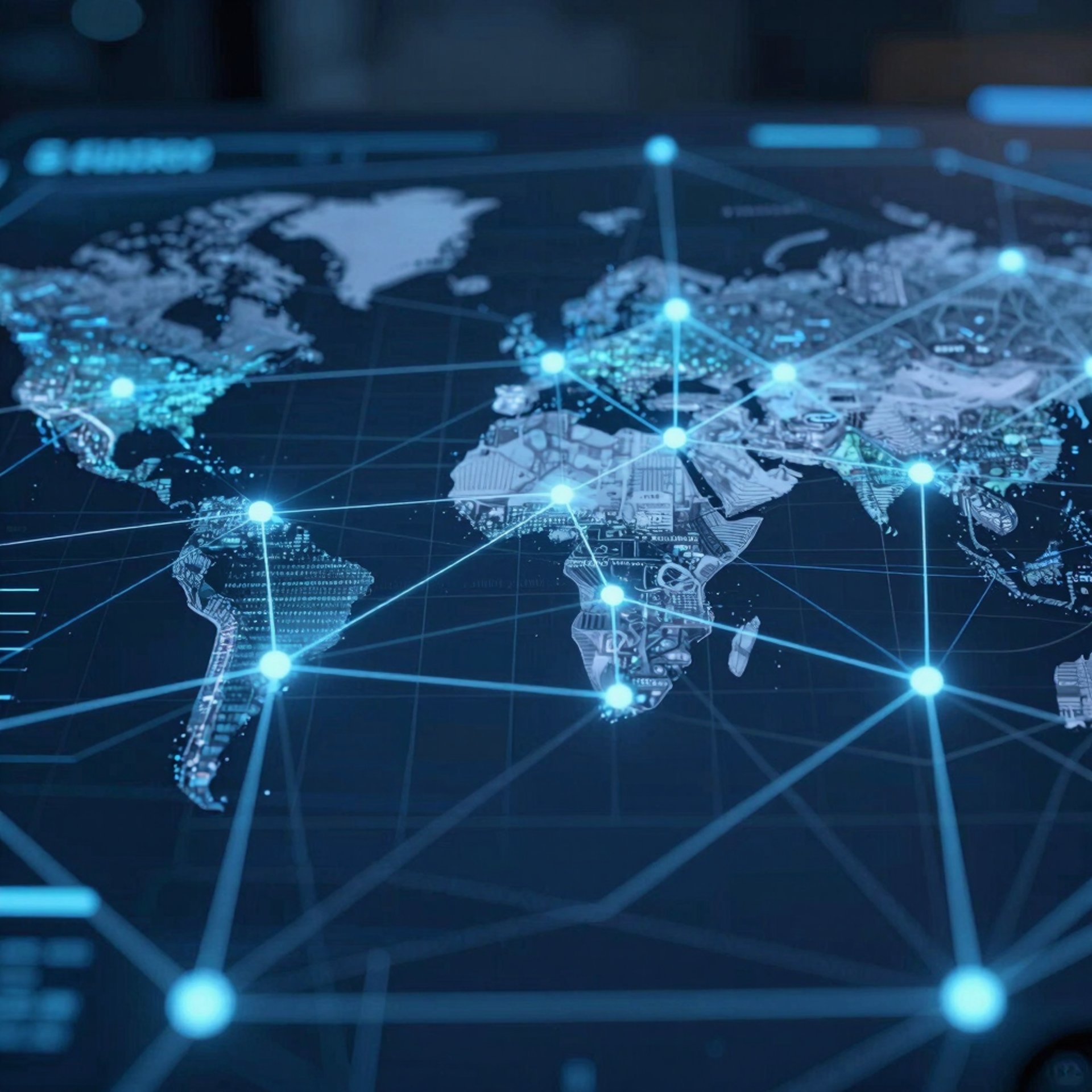 an abstract photo of a curved building with a blue sky in the background