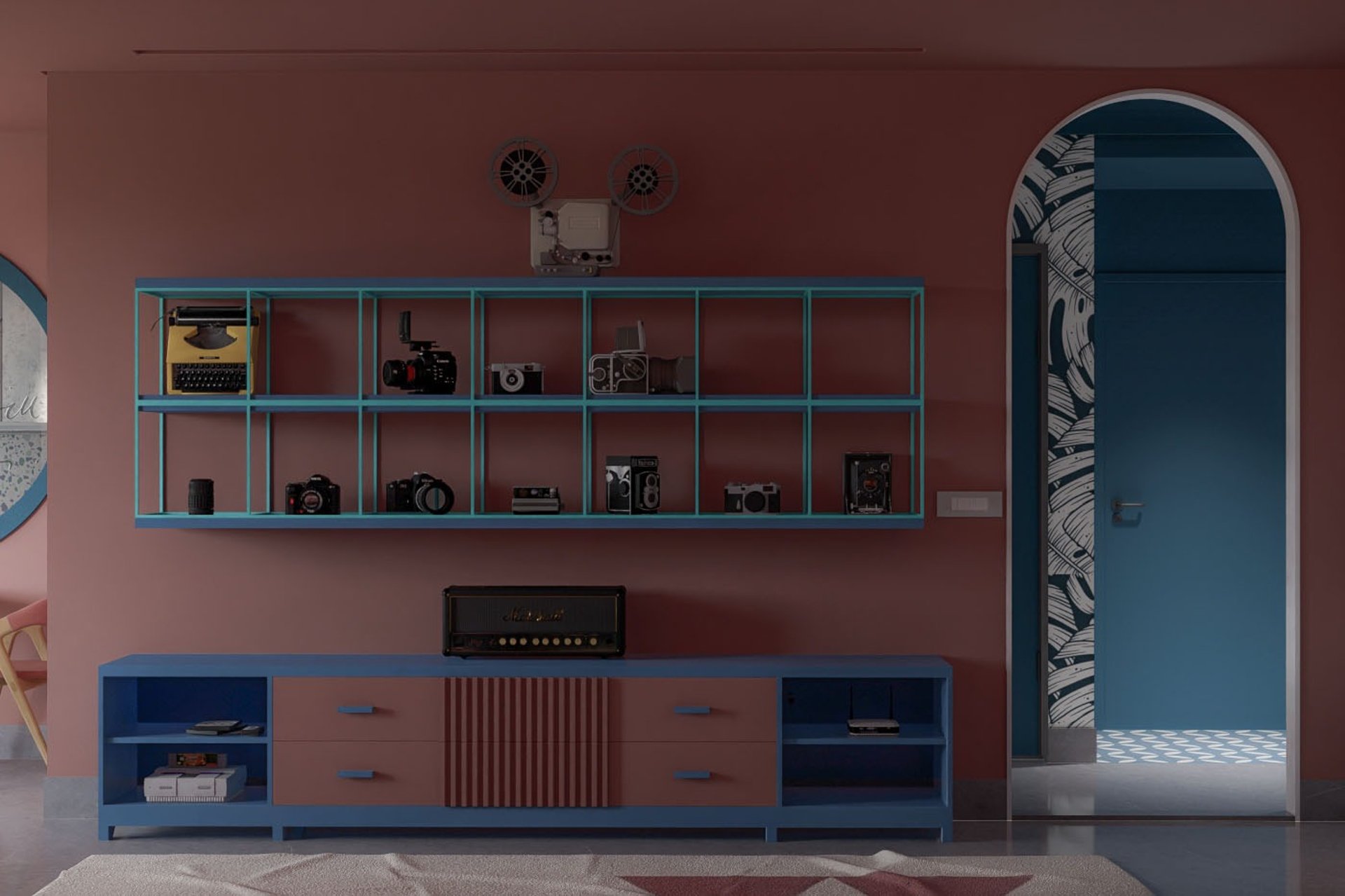 black blue and yellow textile