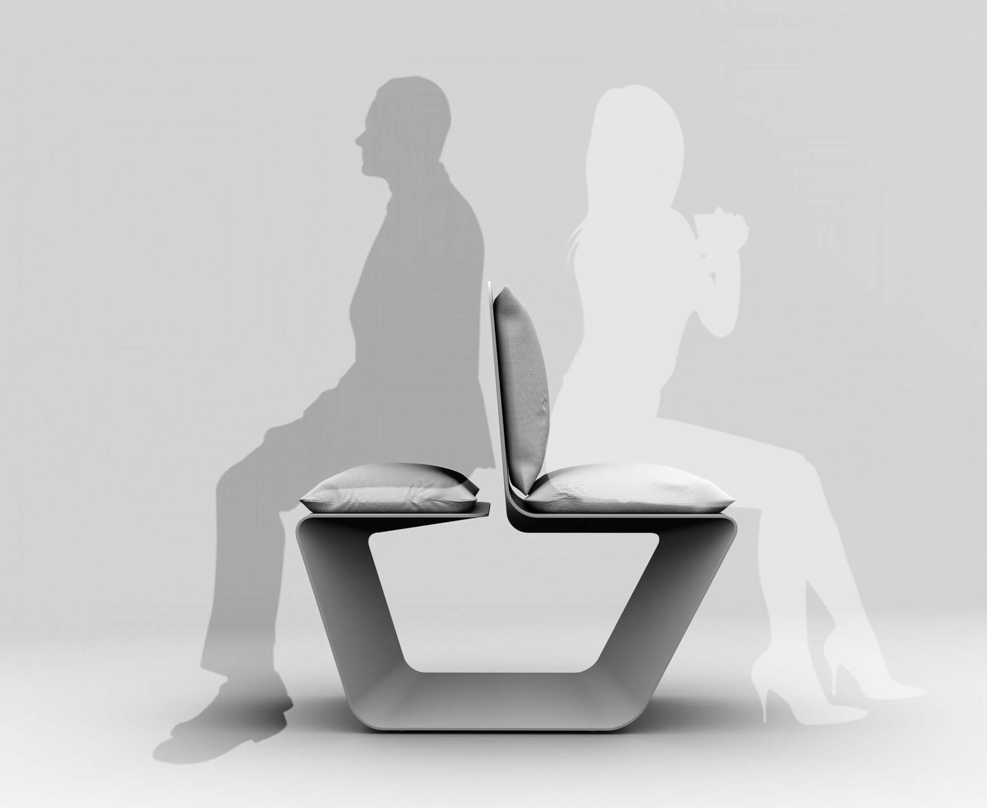 an abstract photo of a curved building with a blue sky in the background