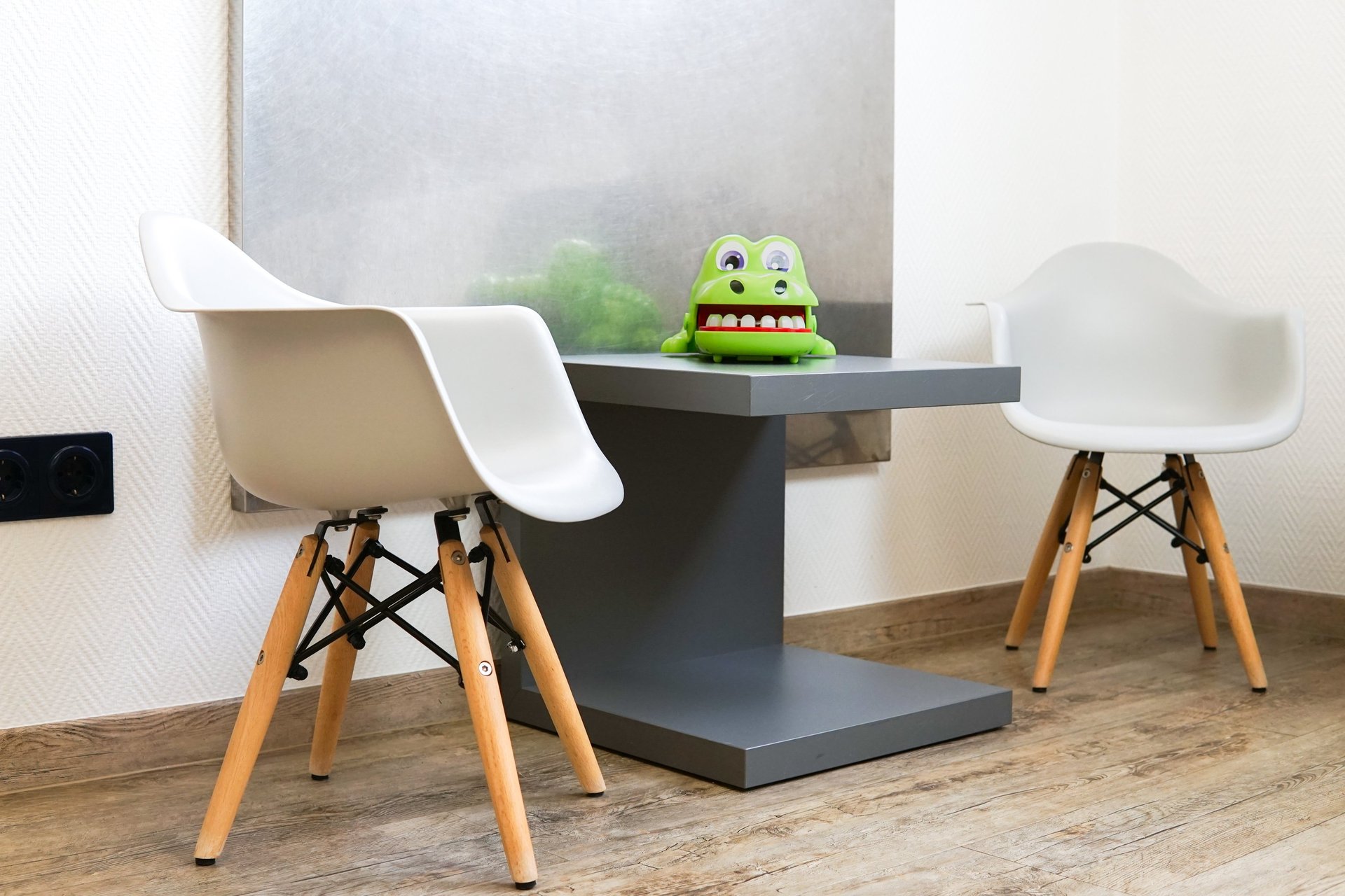 white and blue hospital bed