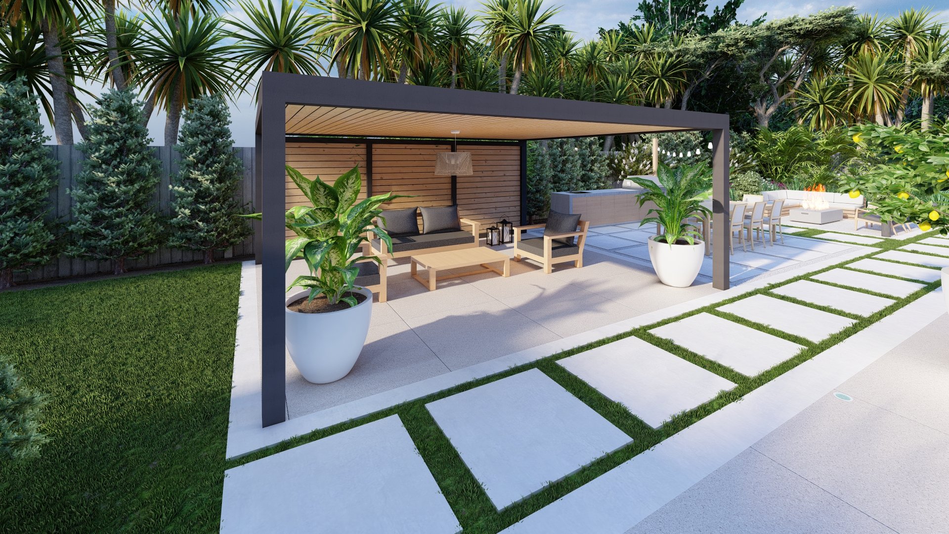 an abstract photo of a curved building with a blue sky in the background
