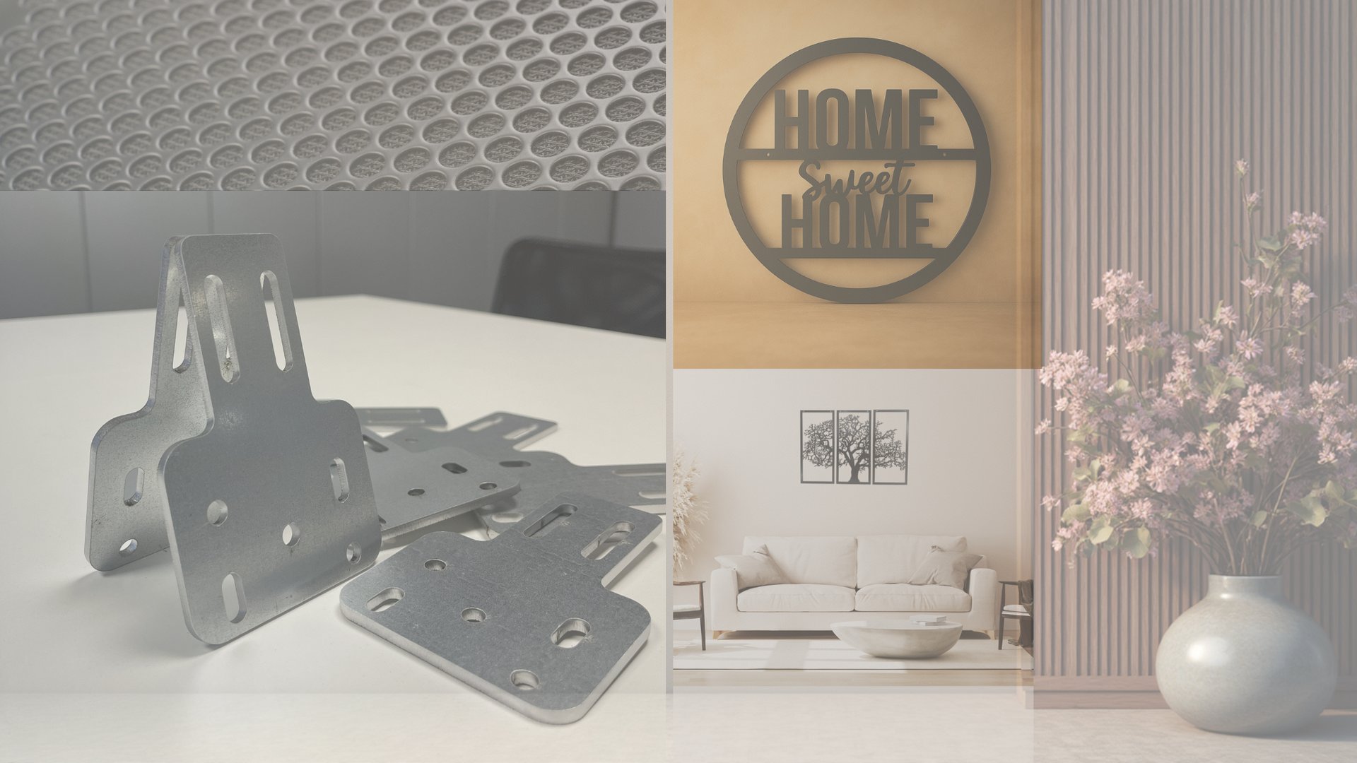 Décorations murales en métal découpées au laser dans notre atelier