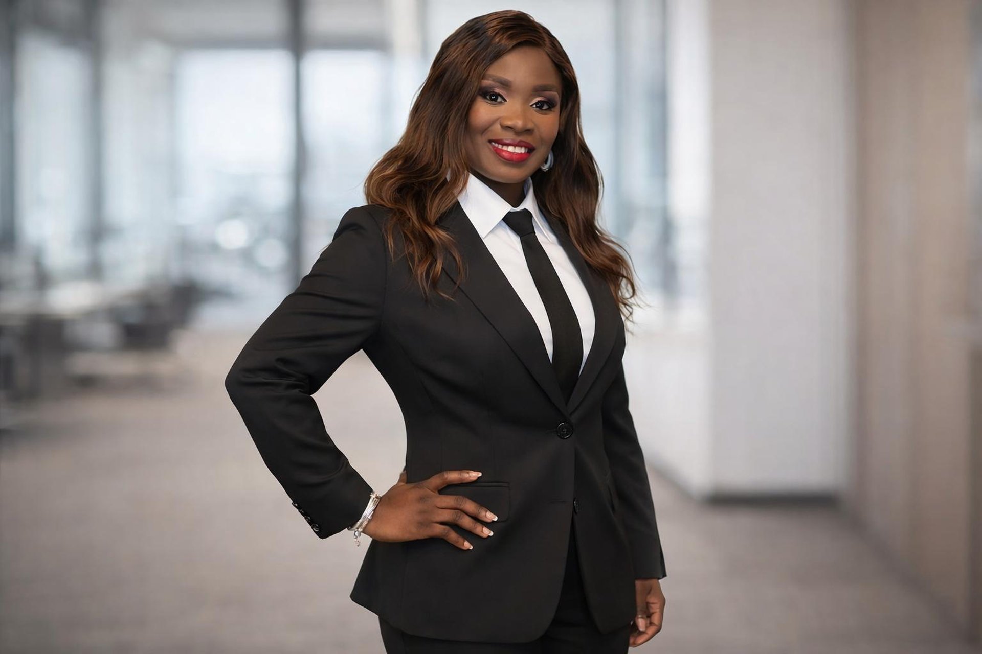 an abstract photo of a curved building with a blue sky in the background