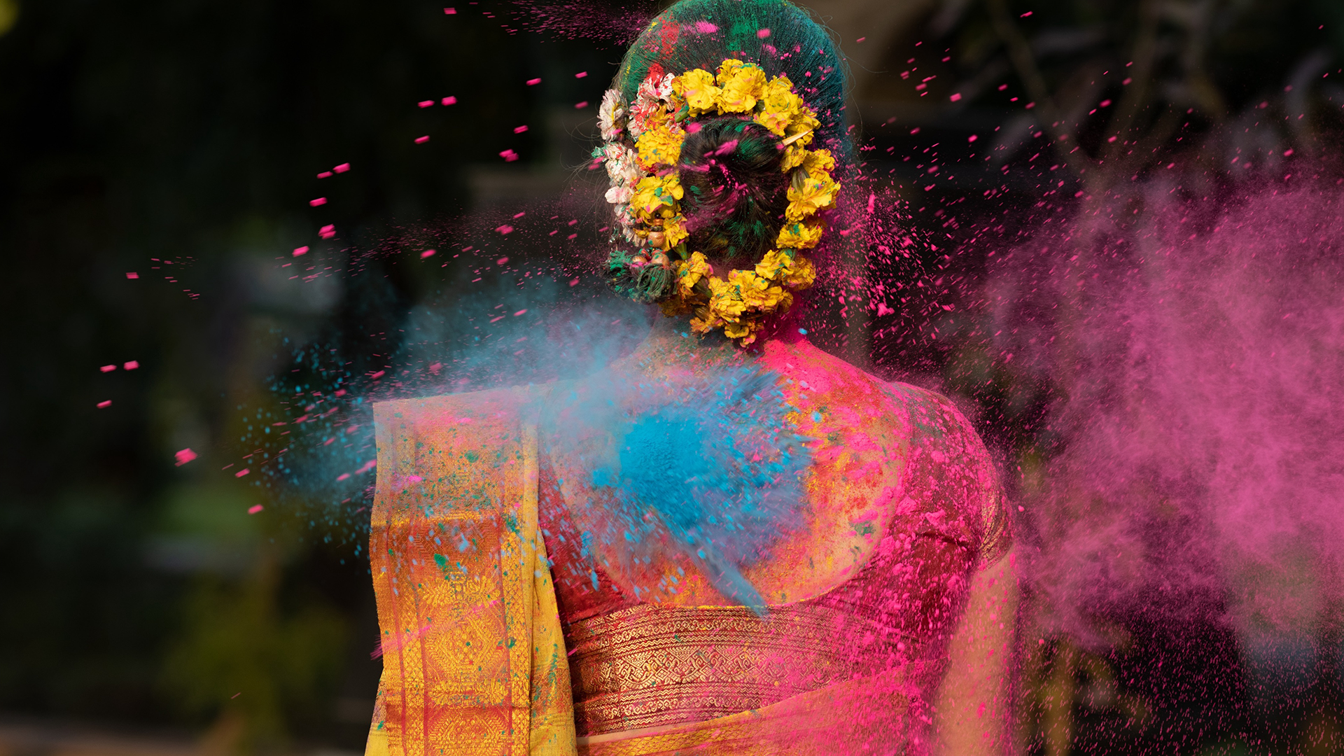 black blue and yellow textile