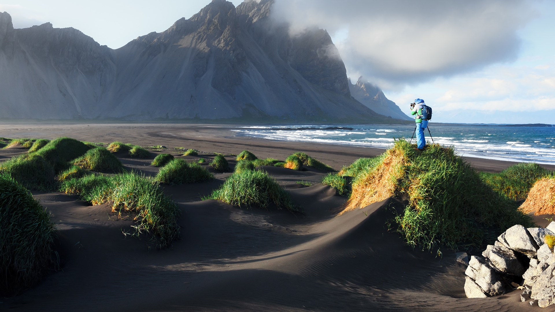 black blue and yellow textile