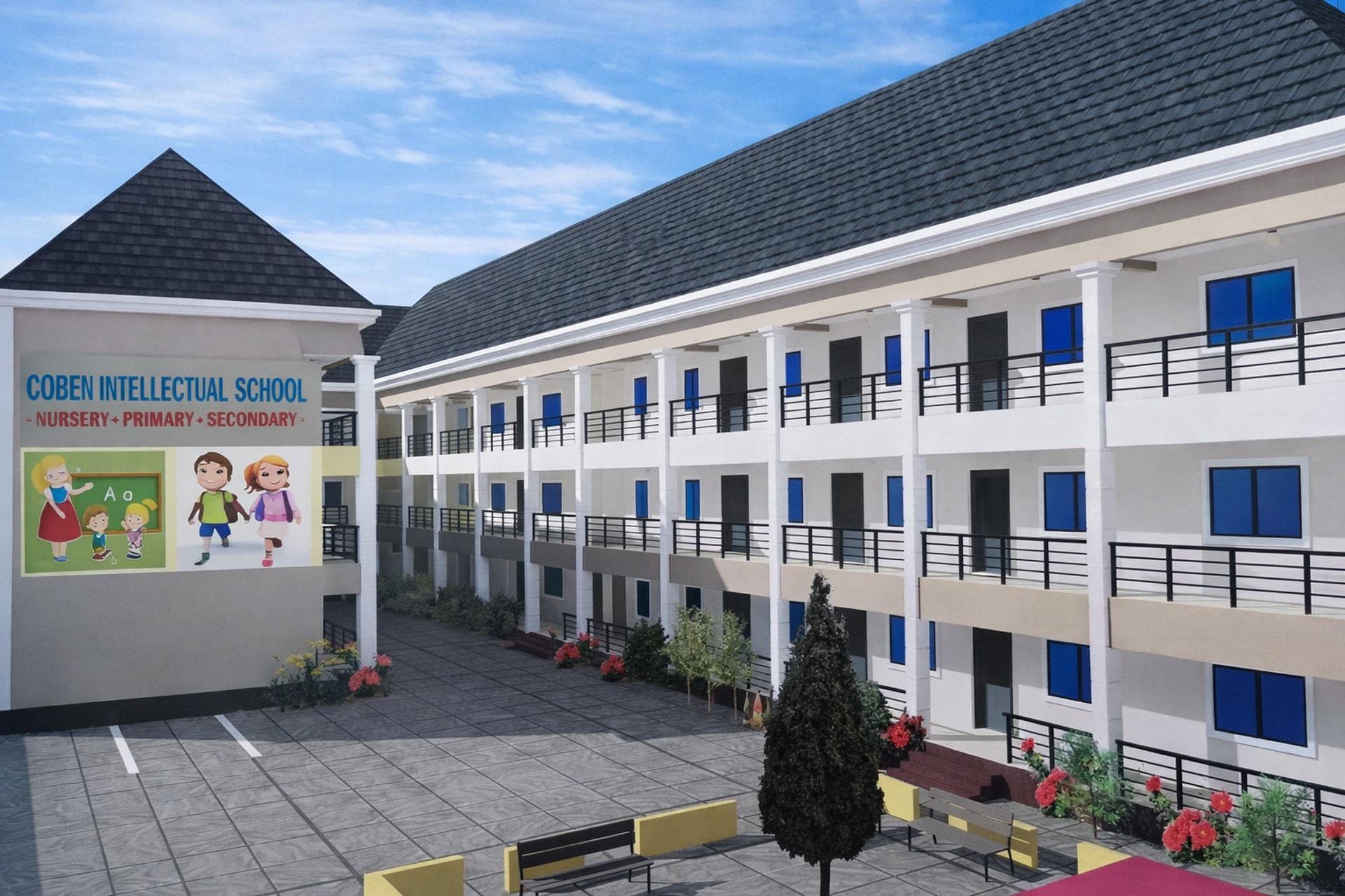 A tennis court with leaves on the ground