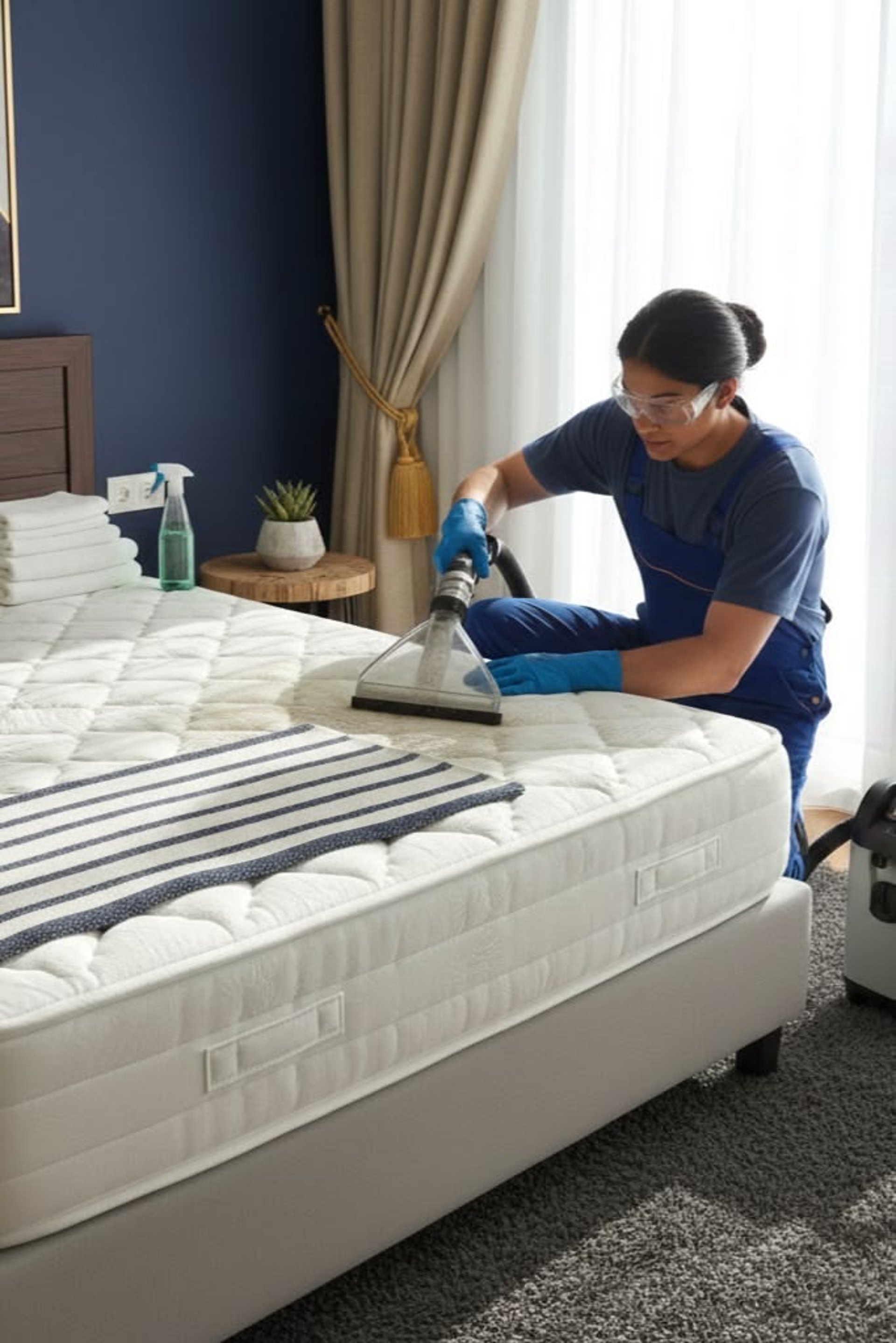 an abstract photo of a curved building with a blue sky in the background