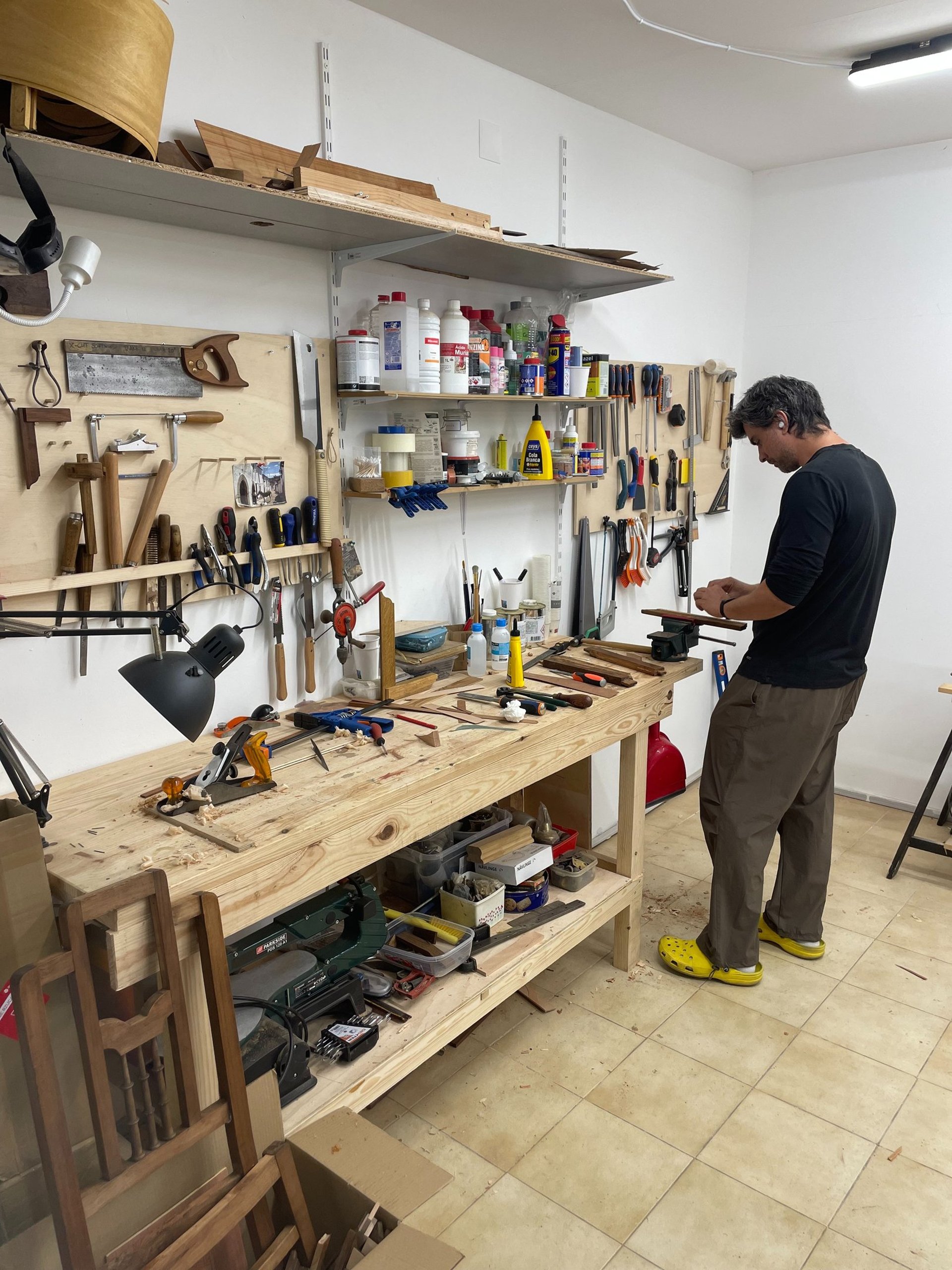 an abstract photo of a curved building with a blue sky in the background