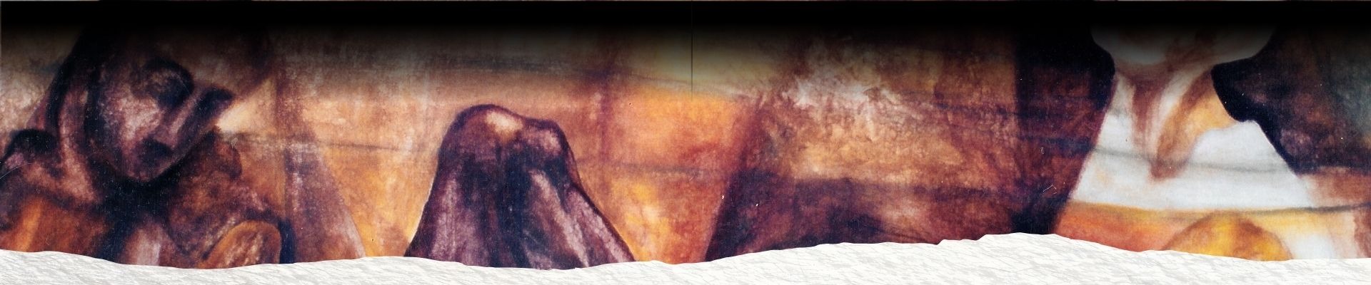 an abstract photo of a curved building with a blue sky in the background