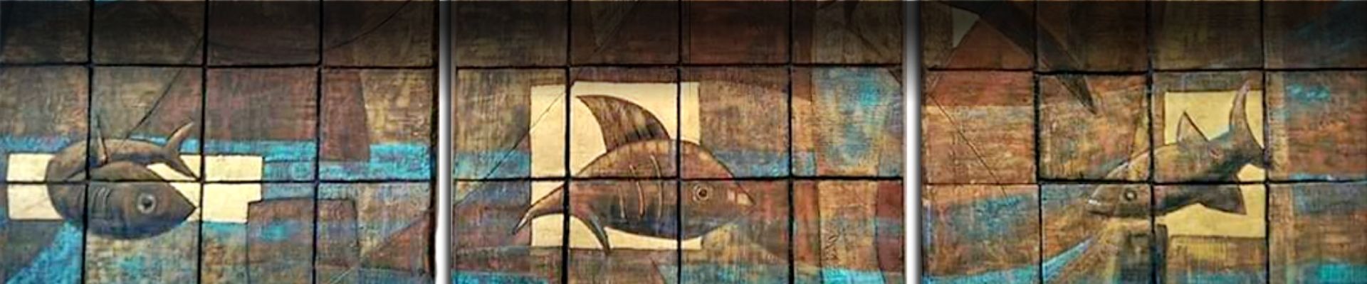 an abstract photo of a curved building with a blue sky in the background