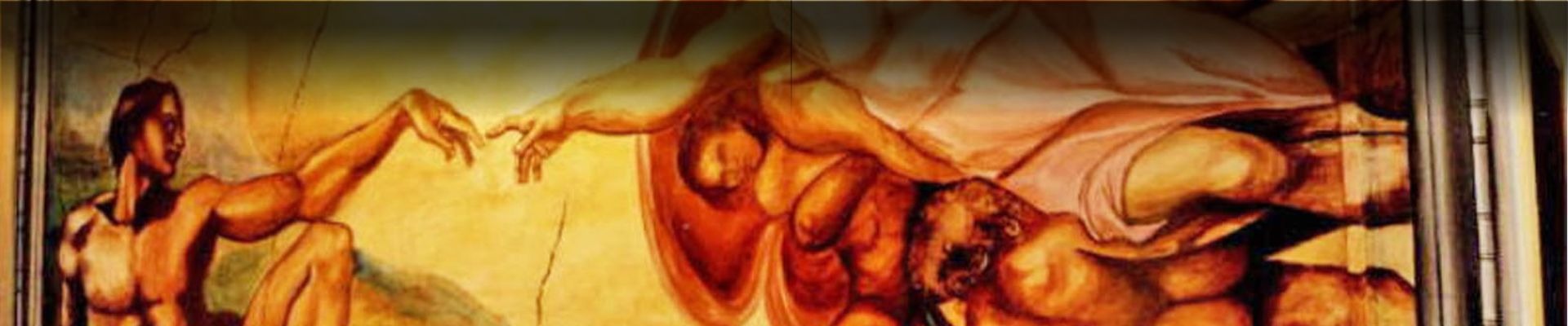 an abstract photo of a curved building with a blue sky in the background