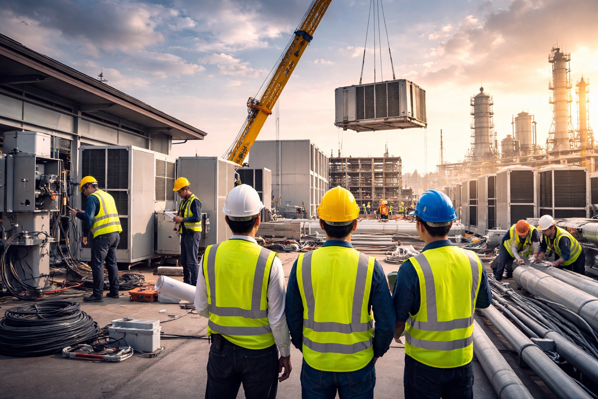 an abstract photo of a curved building with a blue sky in the background