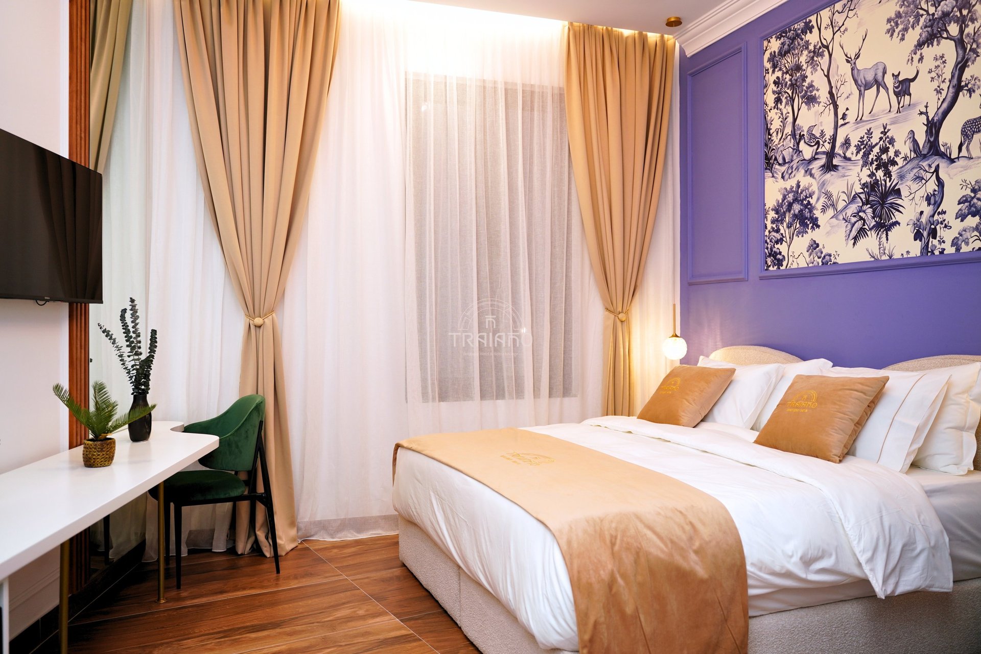 an abstract photo of a curved building with a blue sky in the background