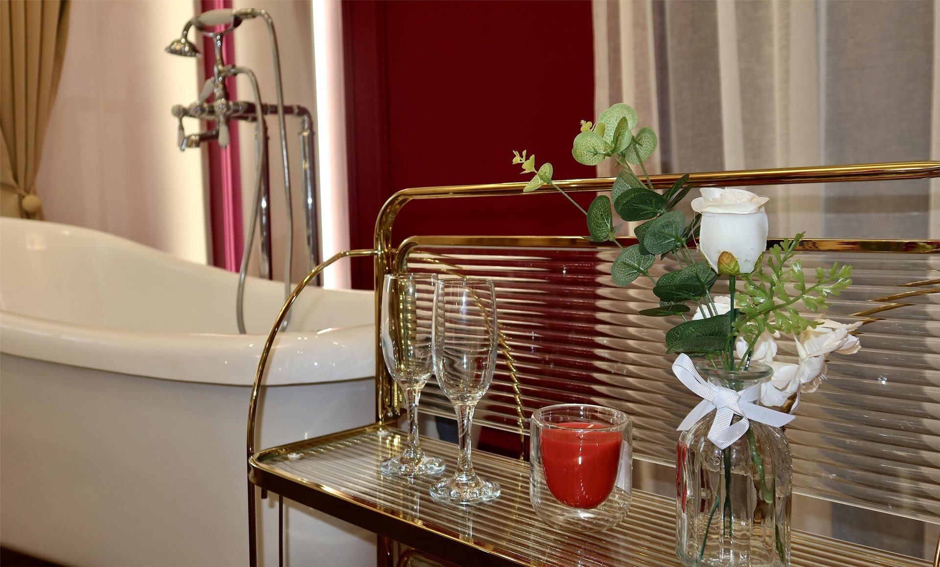 an abstract photo of a curved building with a blue sky in the background