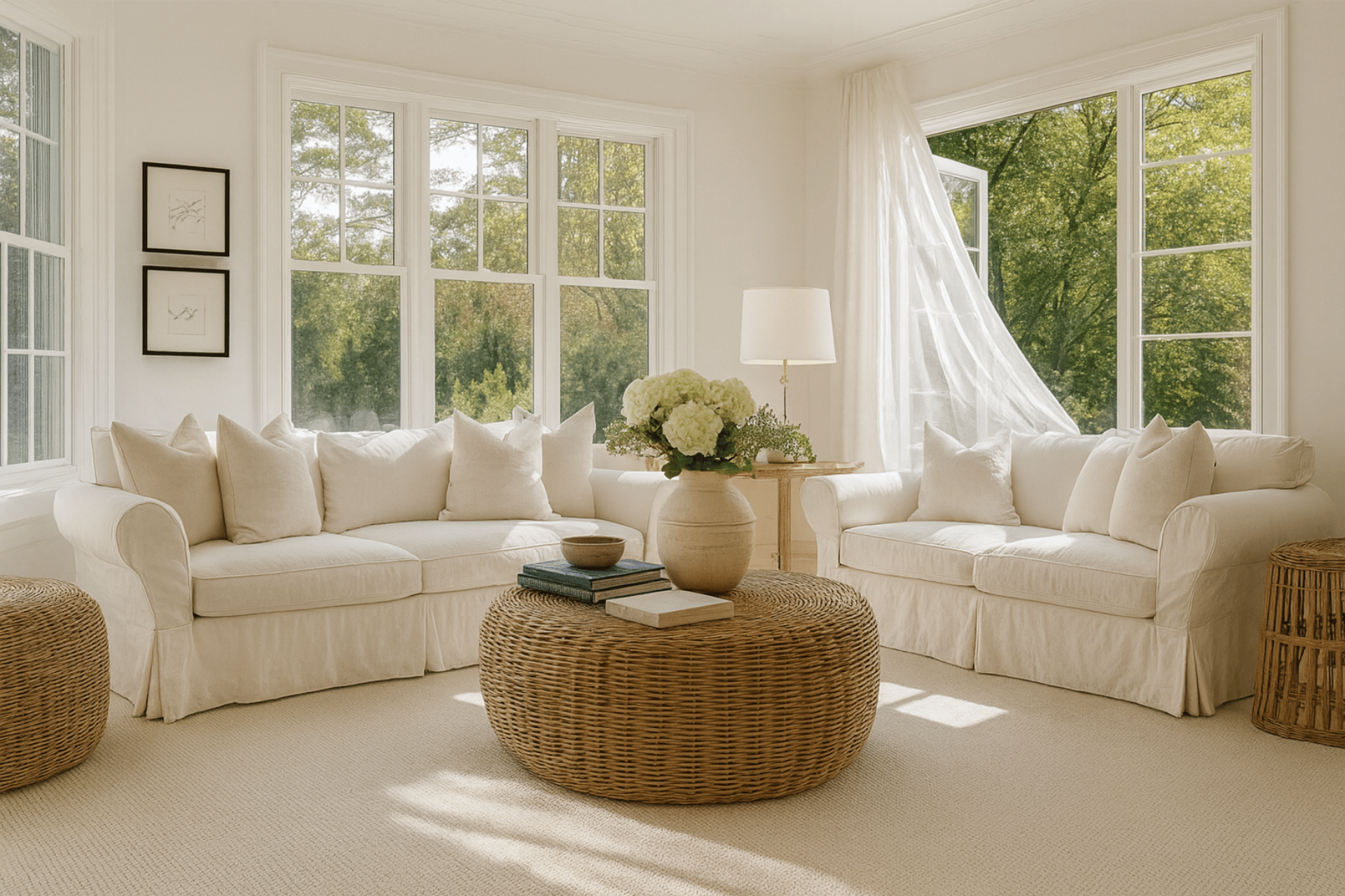 an abstract photo of a curved building with a blue sky in the background