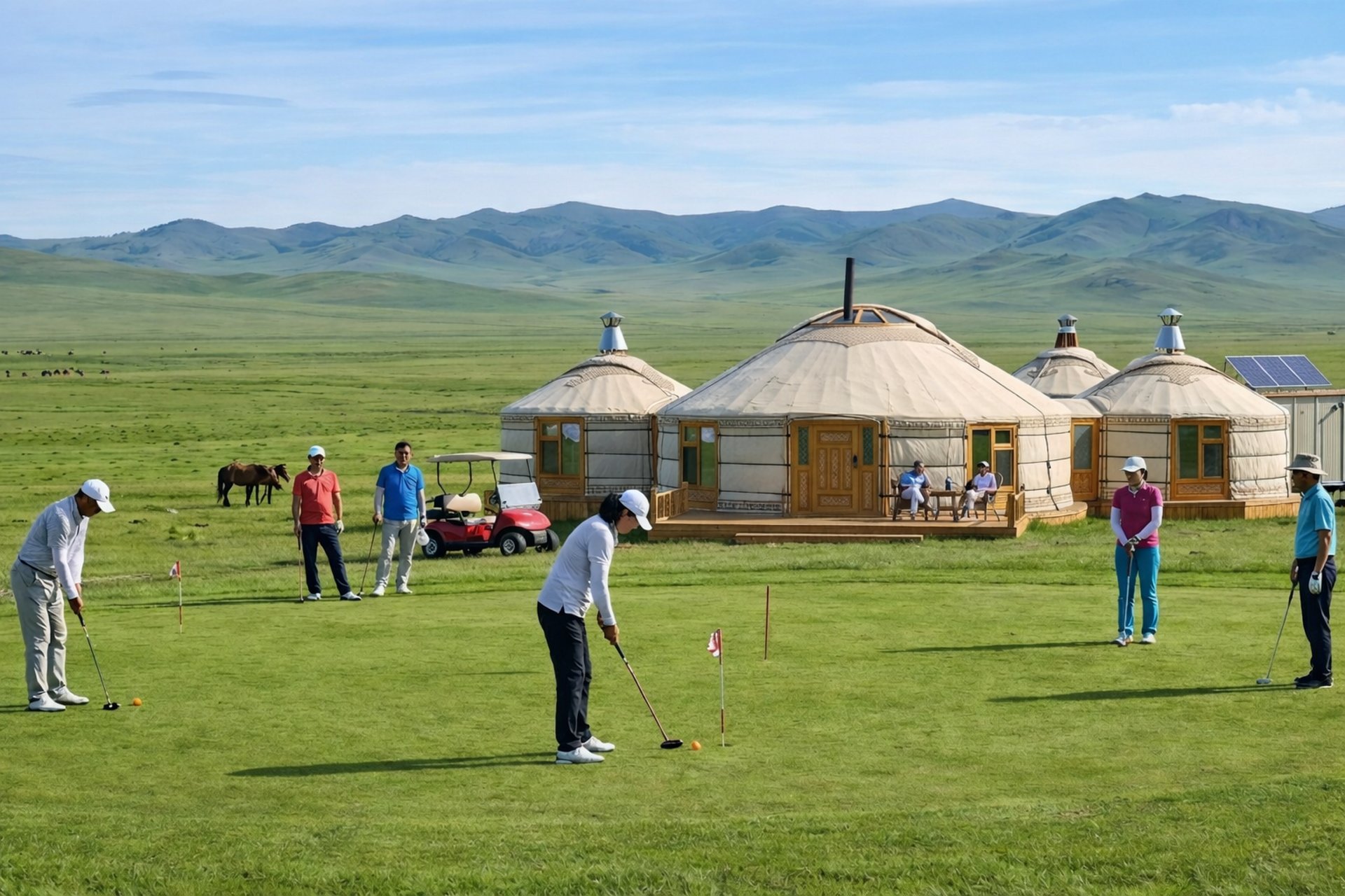 person standing beside tent