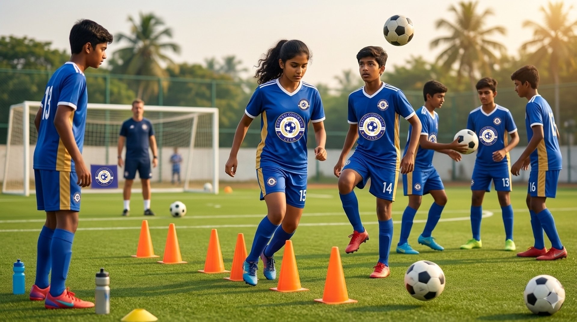 an abstract photo of a curved building with a blue sky in the background