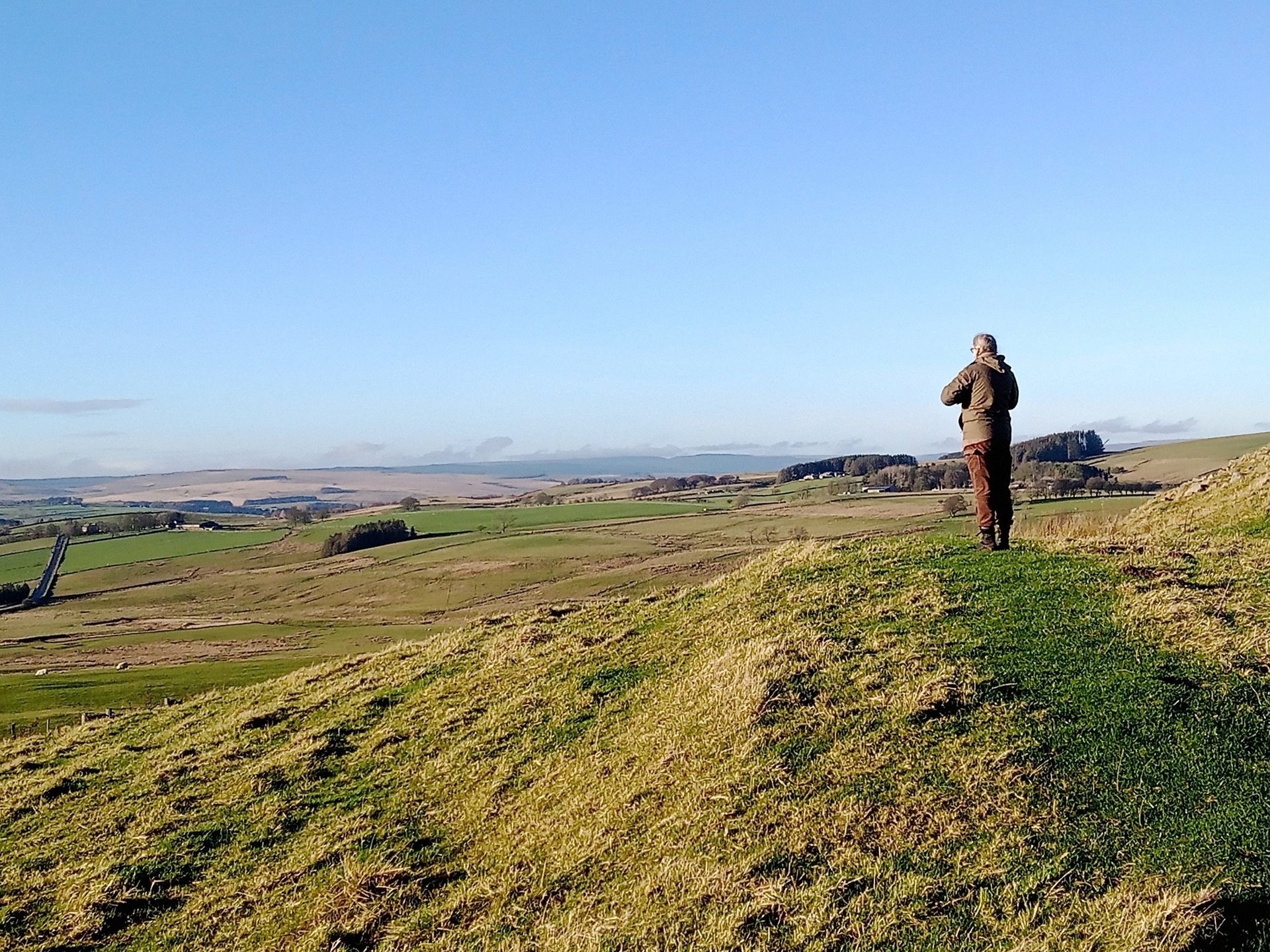 an abstract photo of a curved building with a blue sky in the background