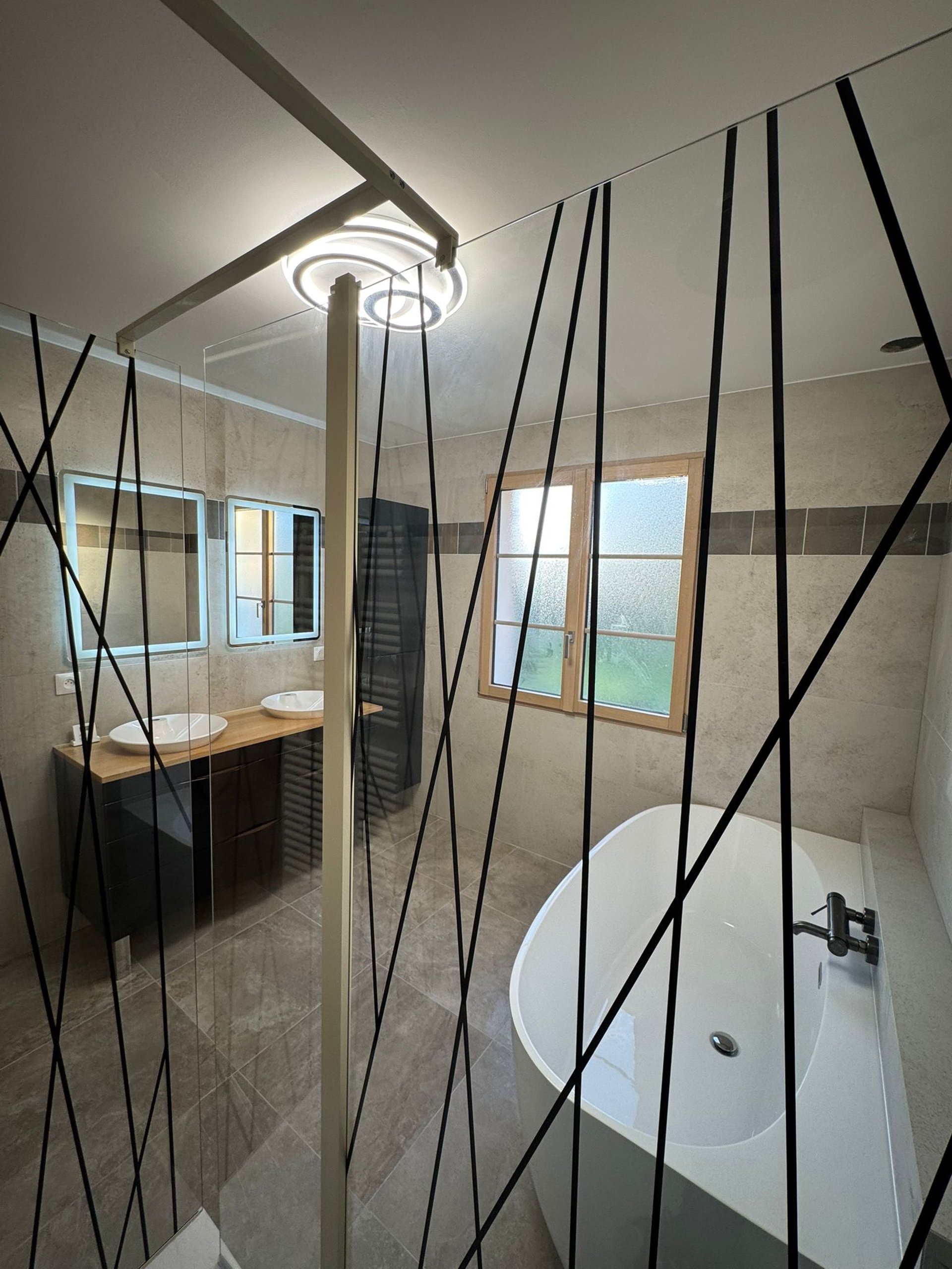 black and brown leather padded tub sofa