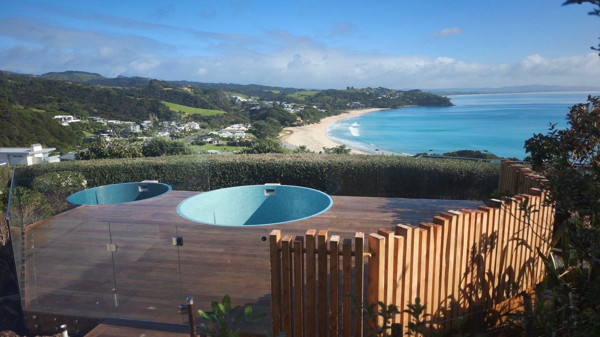 Custom pool deck Langs Beach - CHR Builders