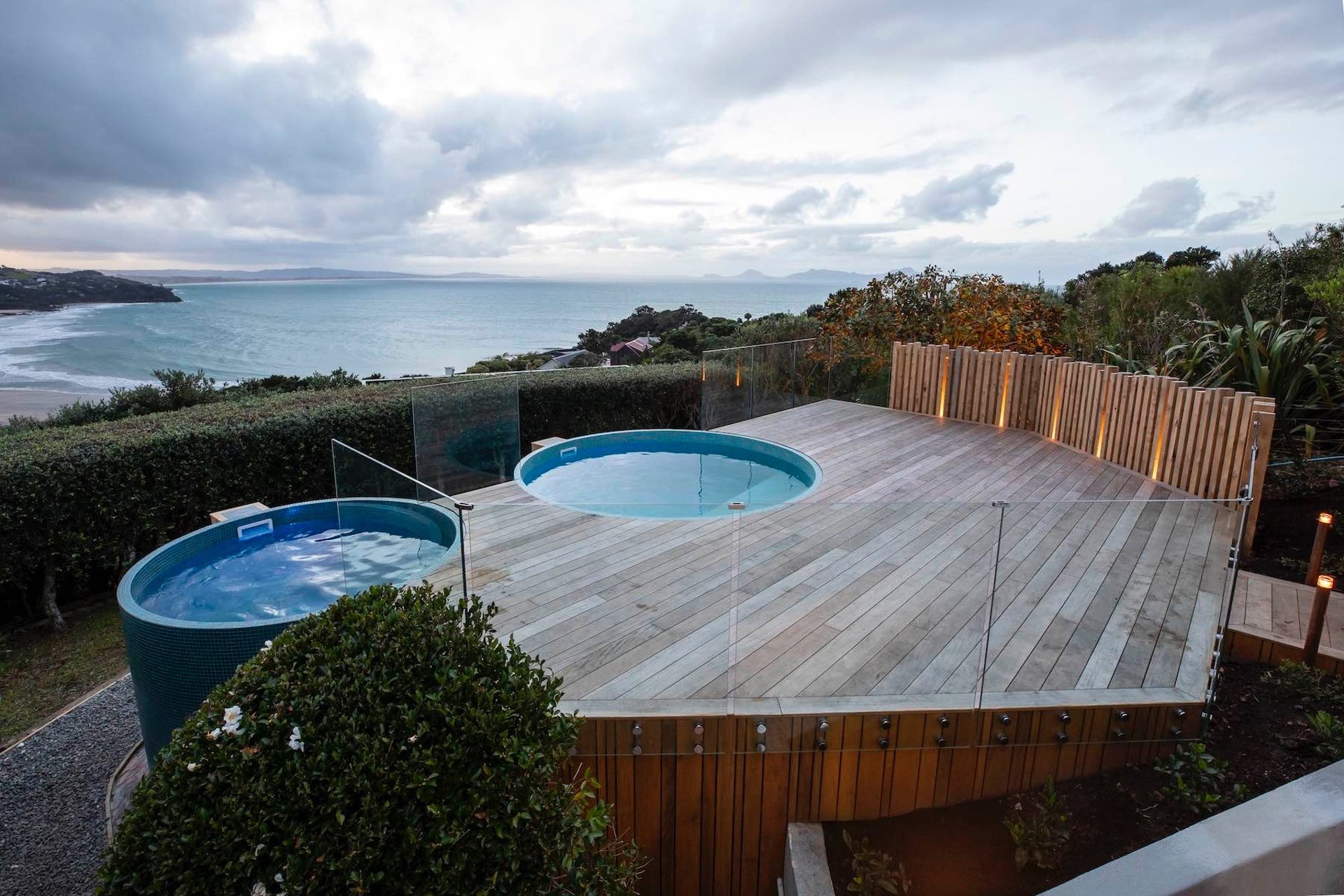 Pool deck with custom balustrade - CHR Builders