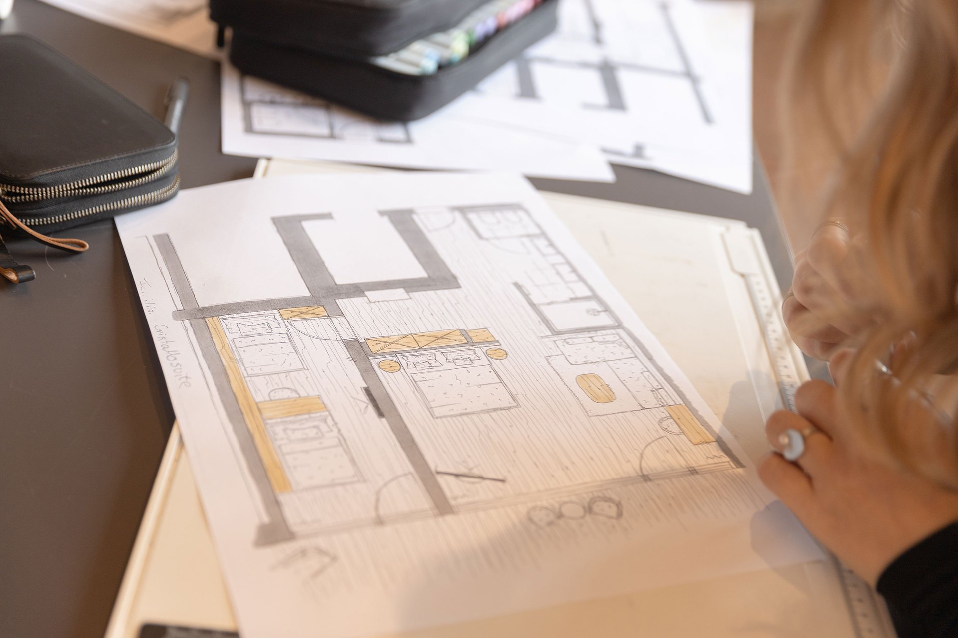 black blue and yellow textile