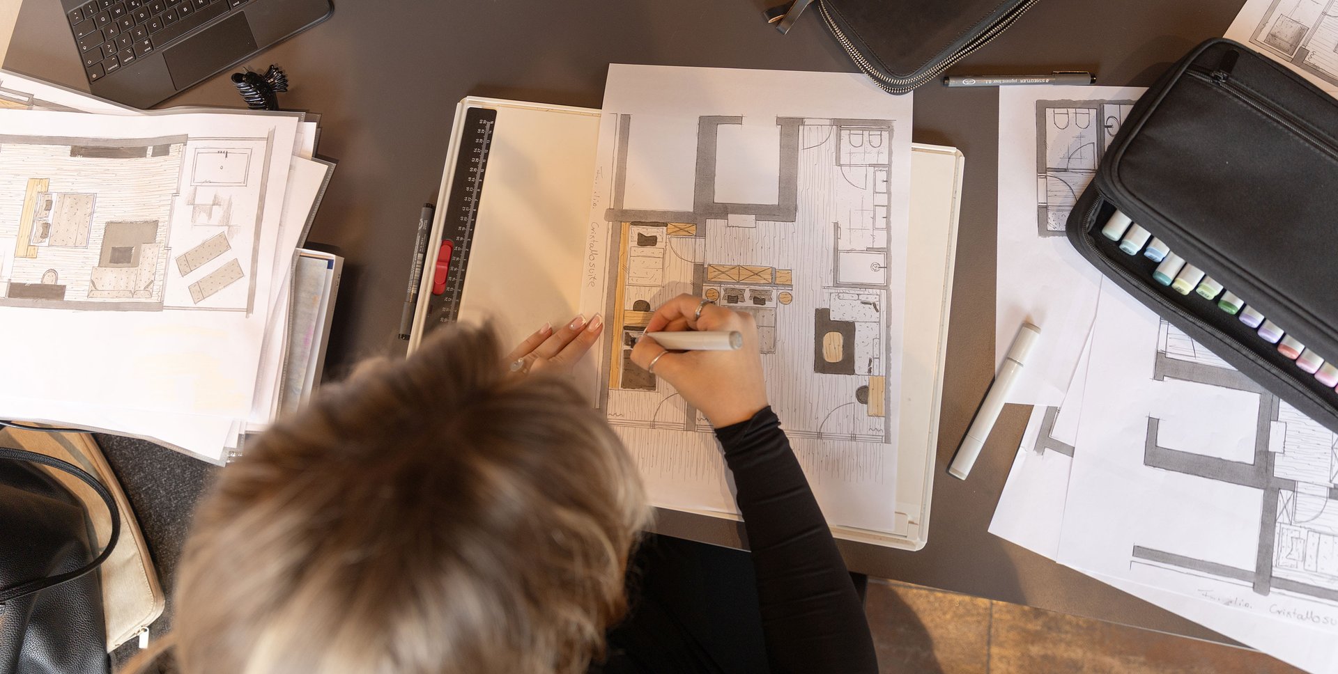 a close up of a black and brown abstract painting