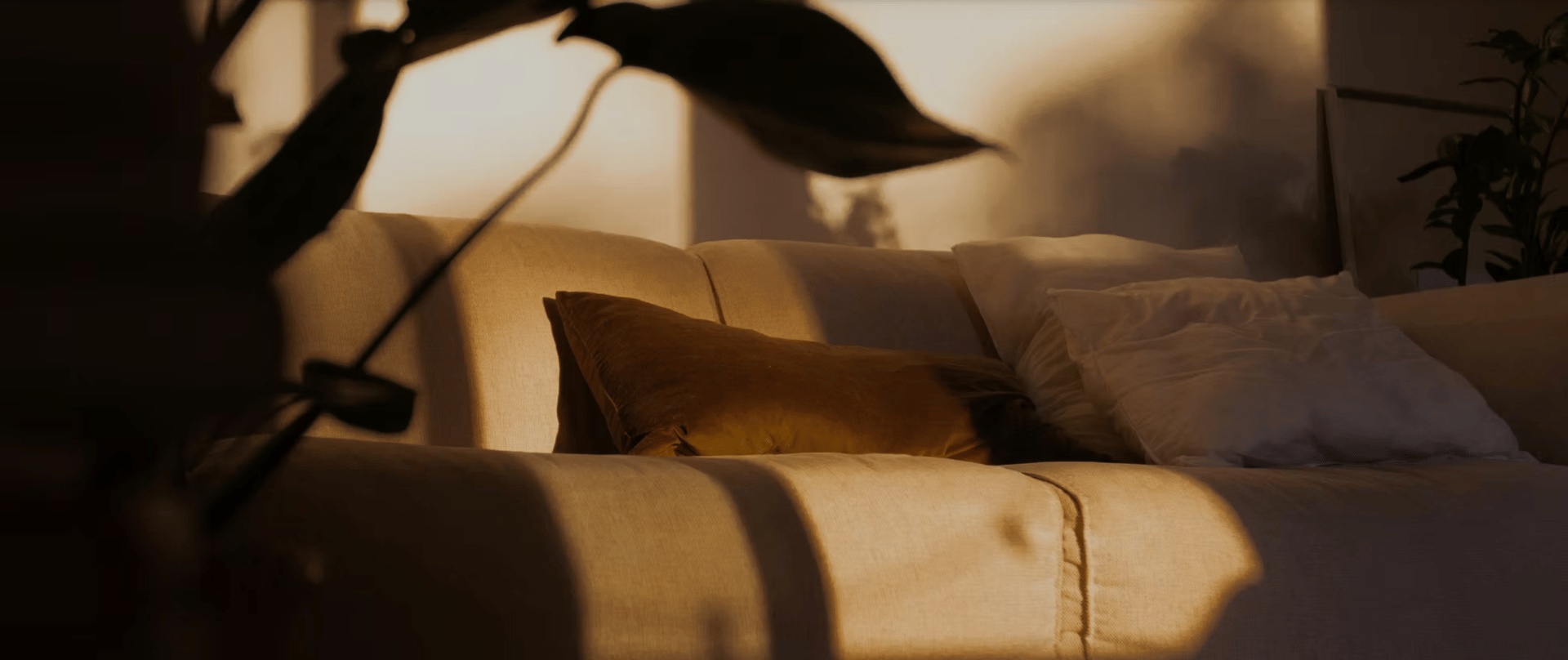white and brown living room set