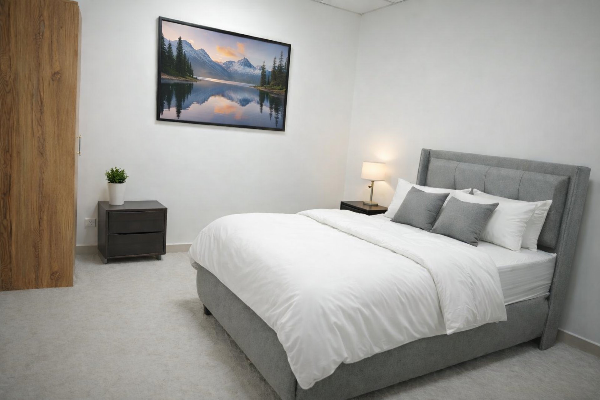 an abstract photo of a curved building with a blue sky in the background